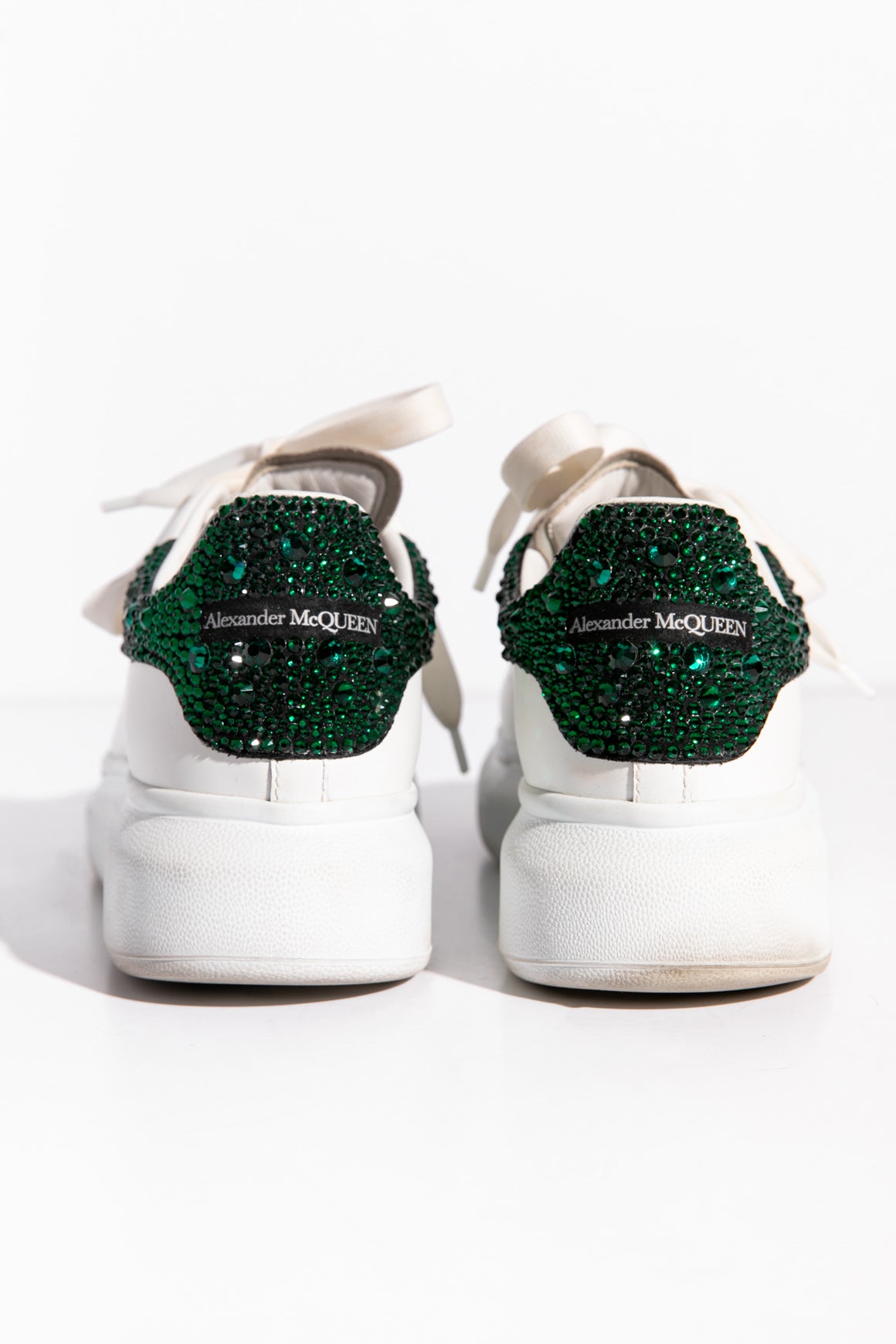 ALEXANDER MCQUEEN White & Green Sneakers (Sz. 38) | MOSS Consignment