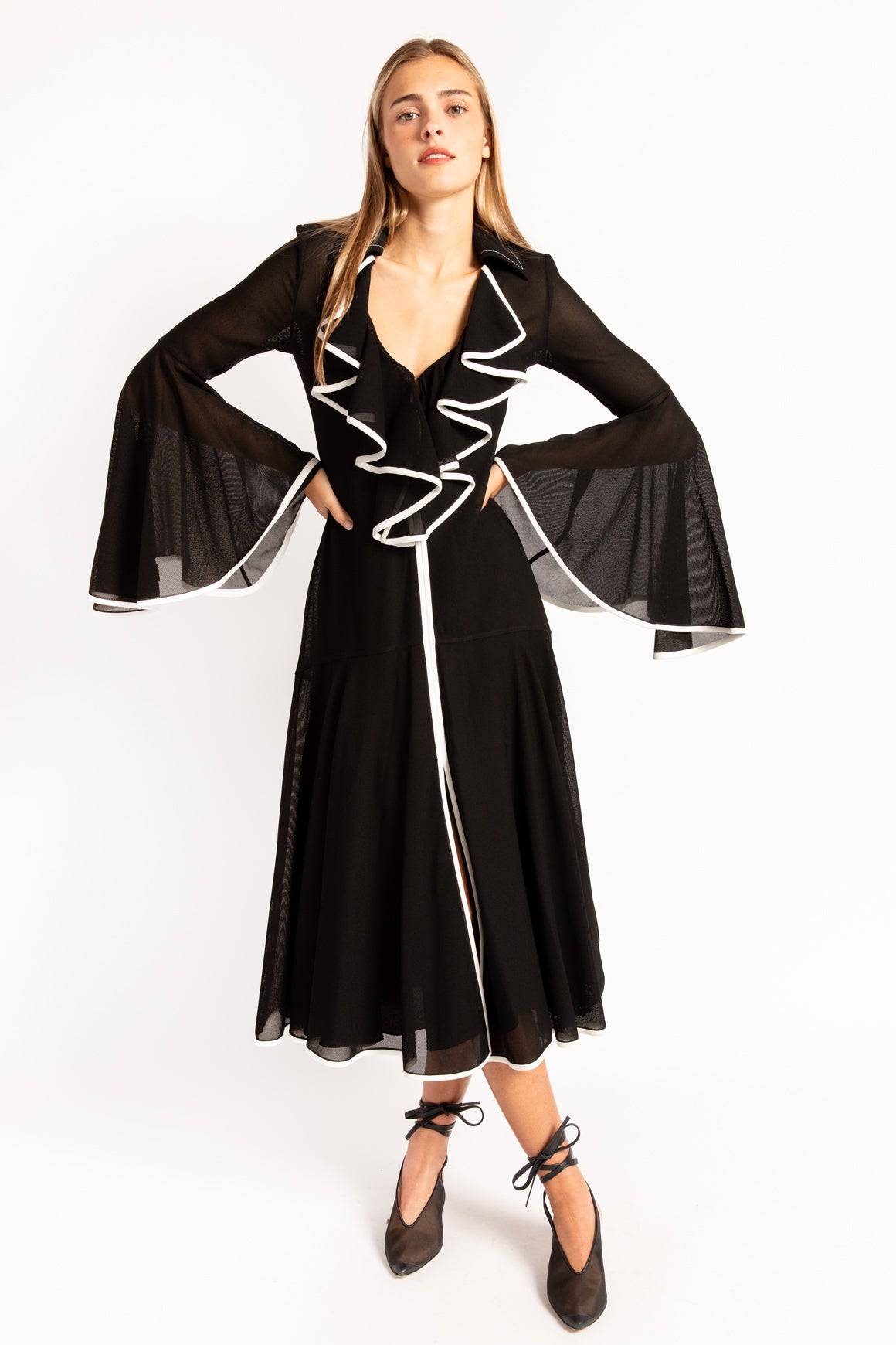 PROENZA SCHOULER Black Mesh Gown