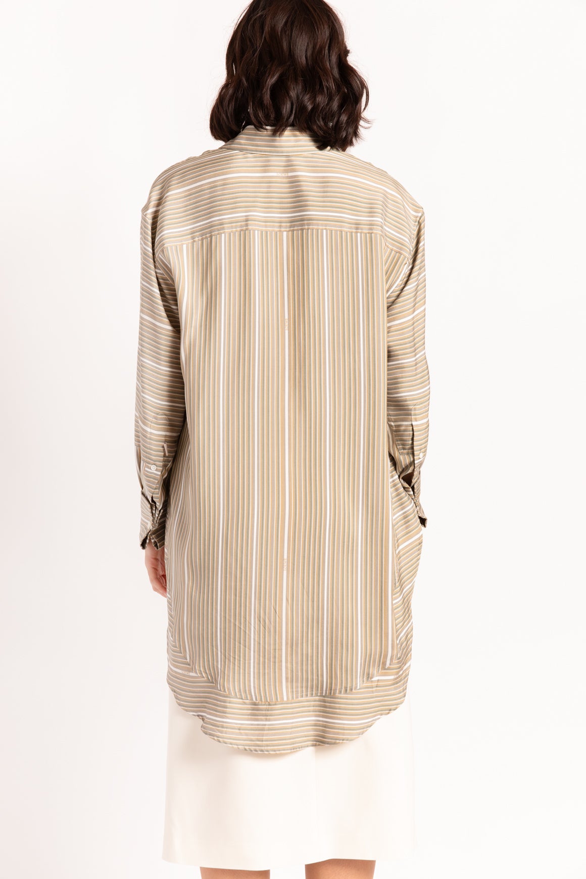 LOEWE Sage Cream Gold Striped LS Button Up