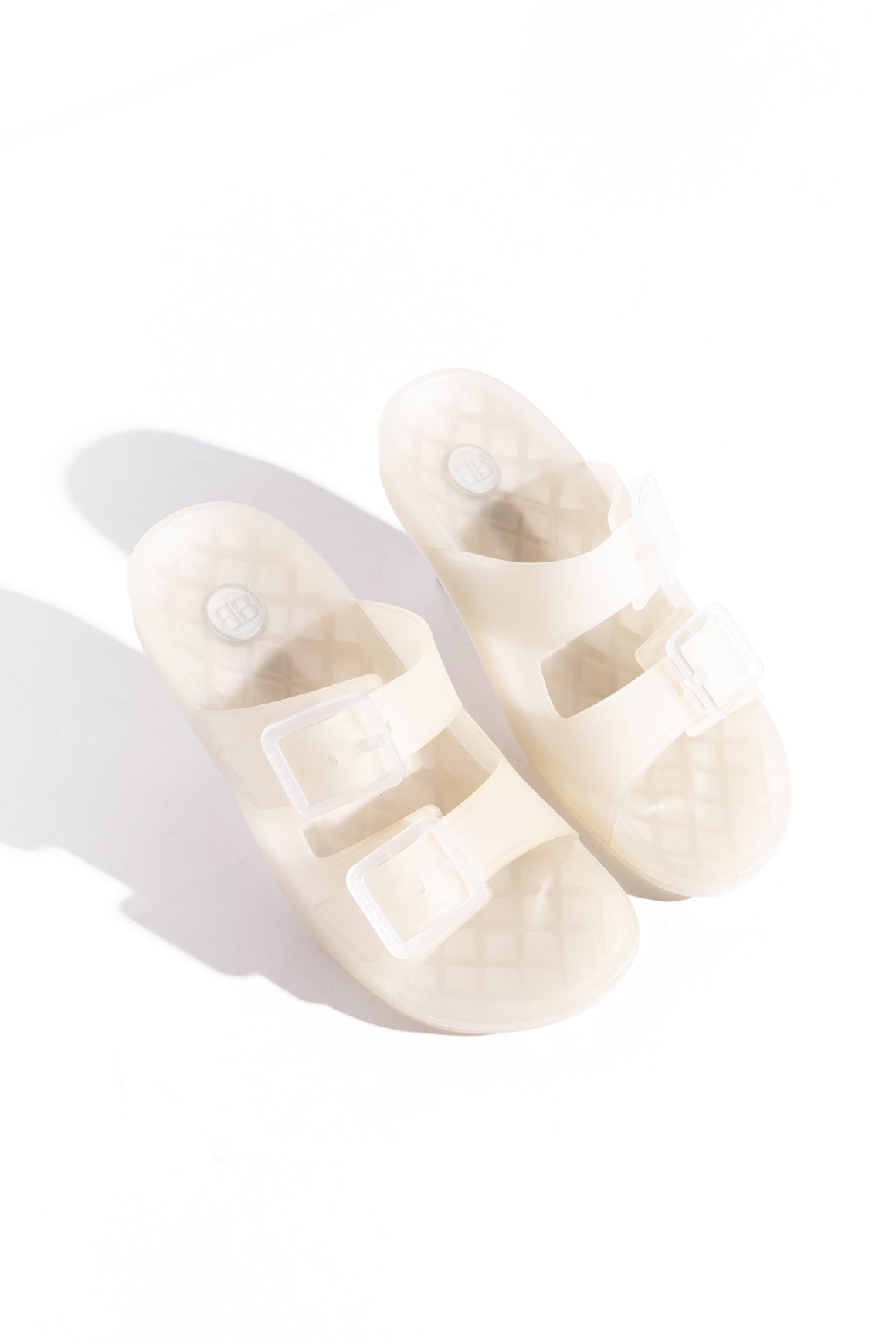 BALENCIAGA Clear Rubber Heeled Sandals (Sz. 39)