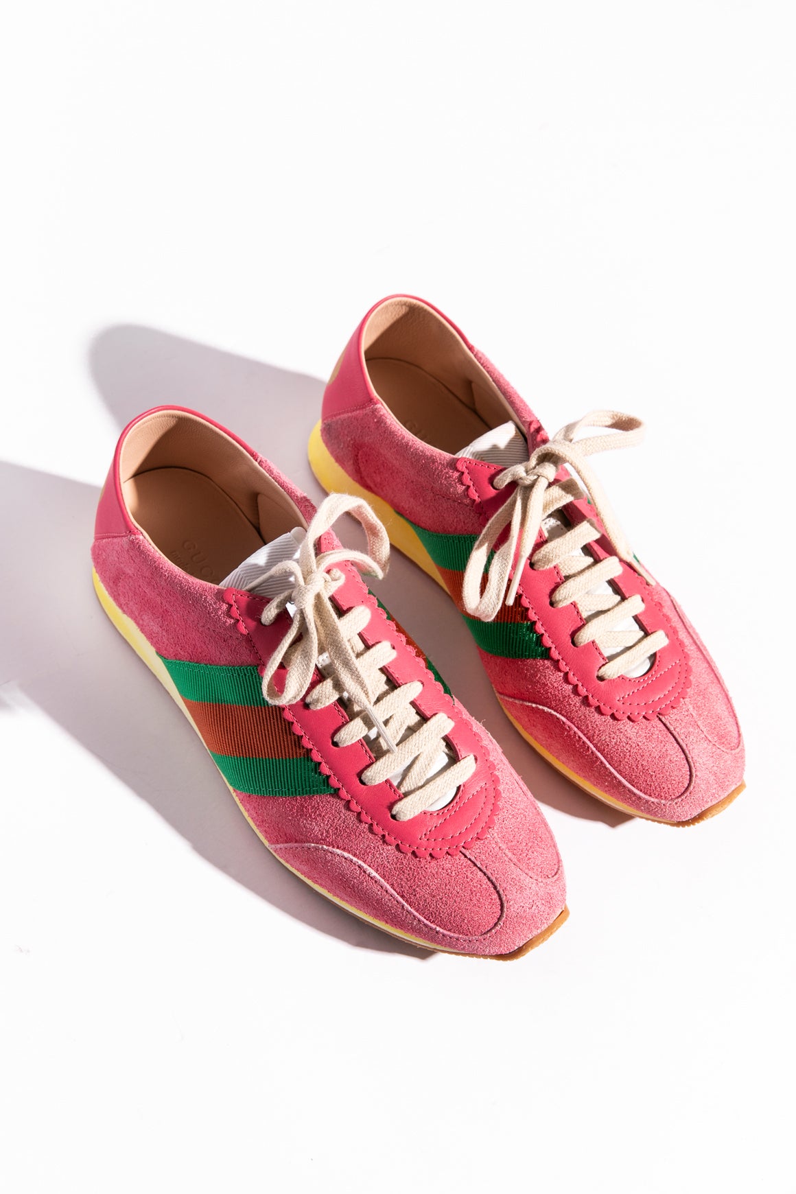 GUCCI Pink Suede Sneakers (Sz. 37)
