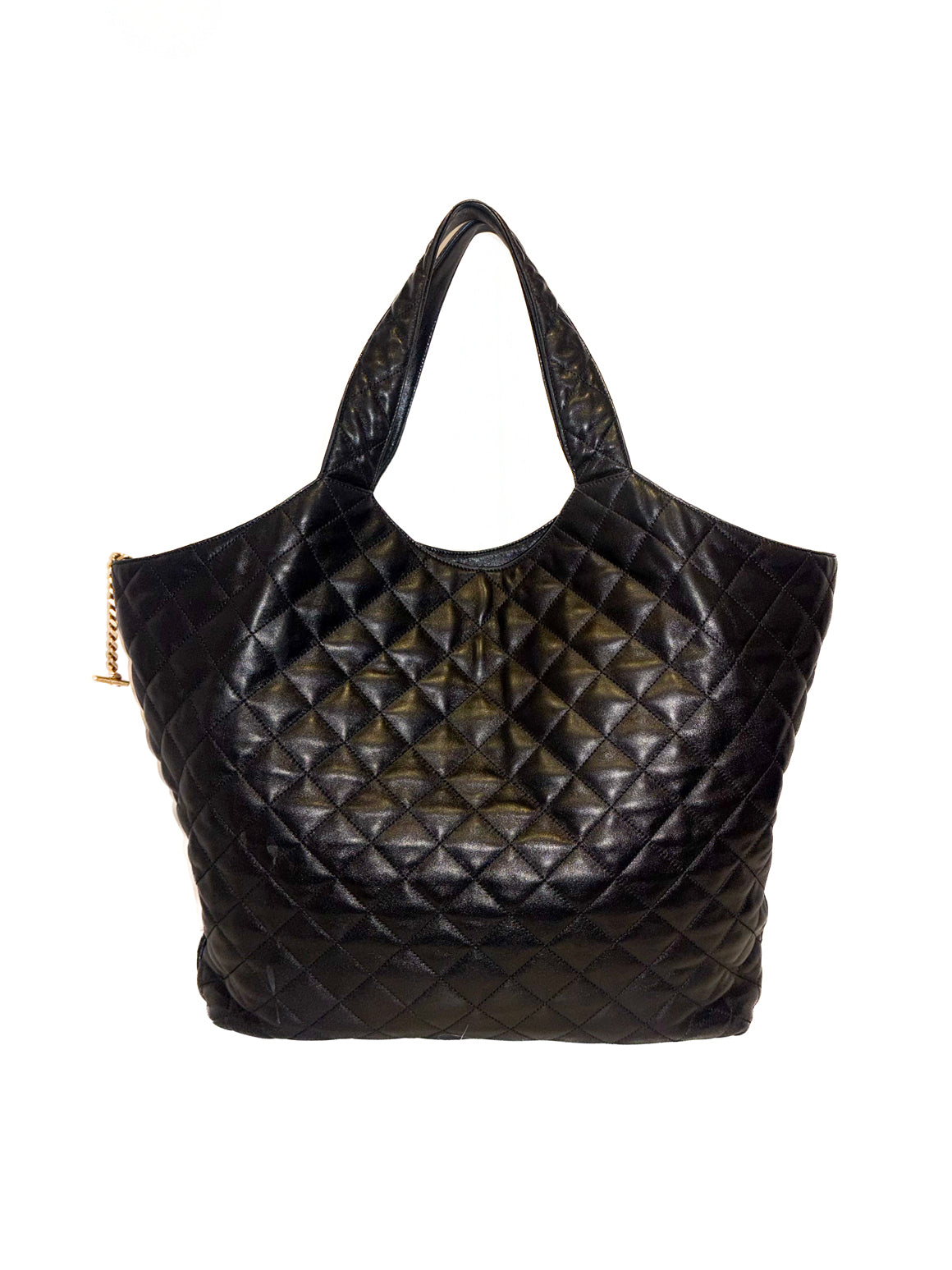 SAINT LAURENT Black 'Icare' Maxi Shopping Bag
