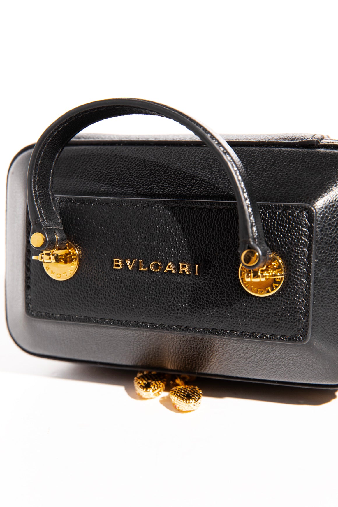 BVLGARI Black Leather Serpenti Forever Jewelry Box