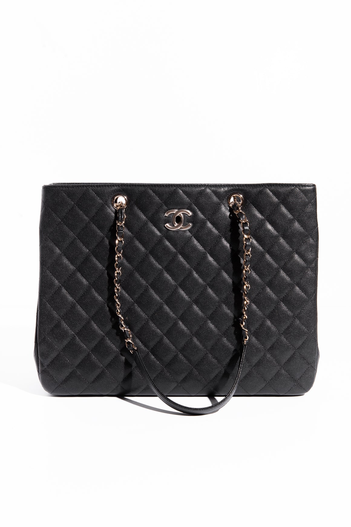 CHANEL Black Quilted Timeless Shopping Tote