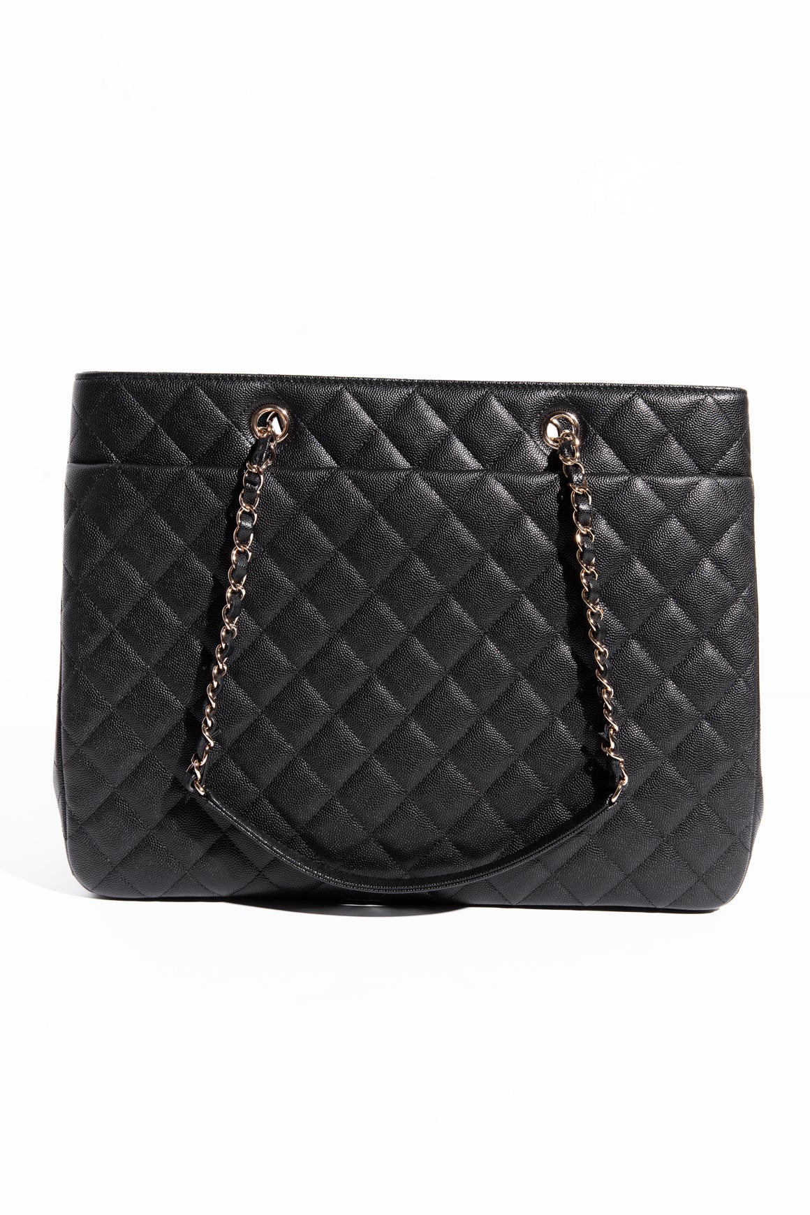 CHANEL Black Quilted Timeless Shopping Tote