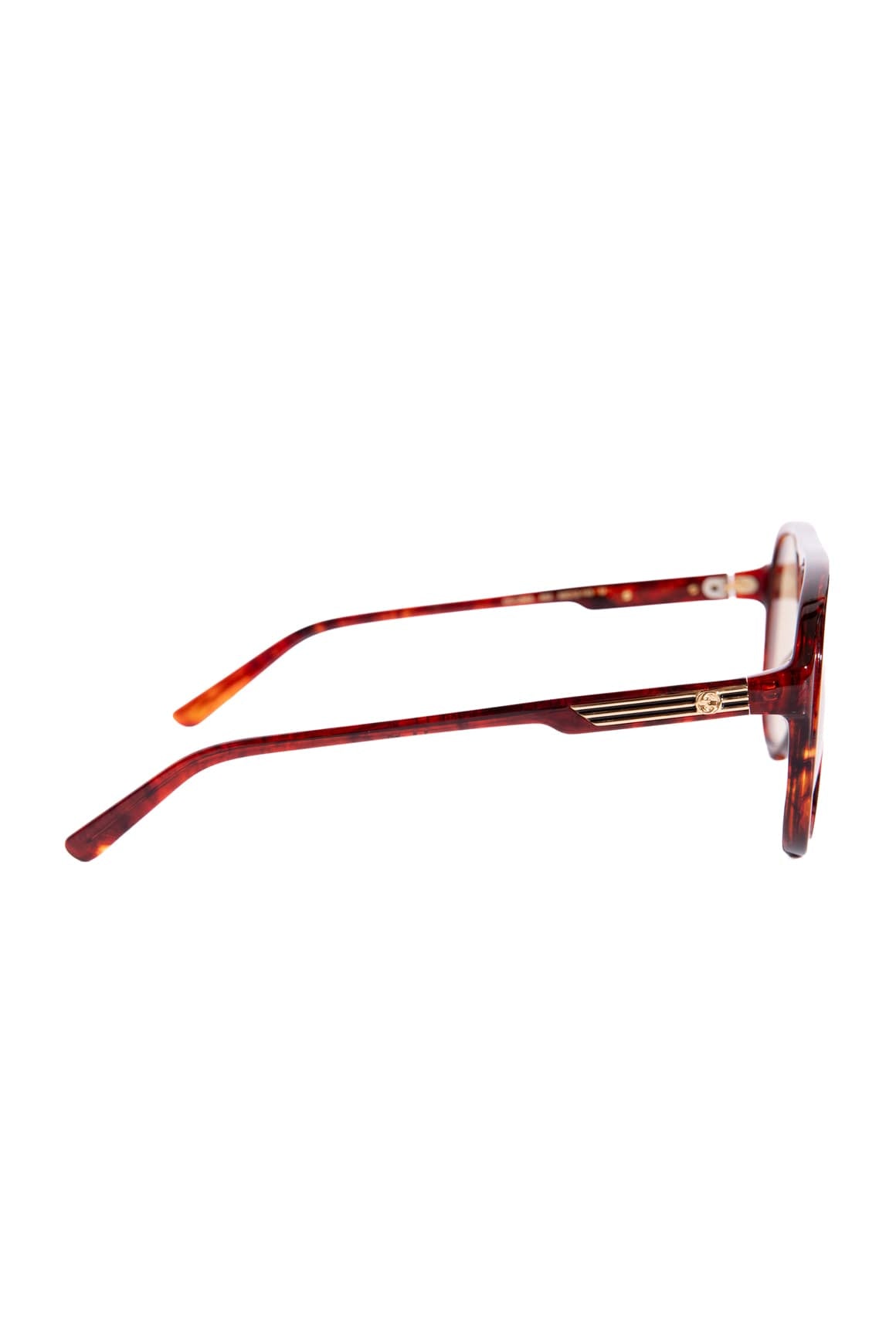 GUCCI Red Tortoise Aviator Sunglasses