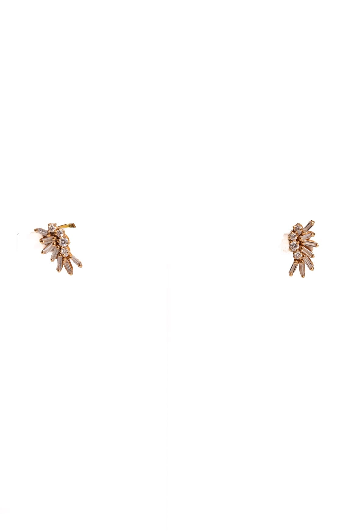 SUZANNE KALAN 18k Gold Diamond Stud Earrings