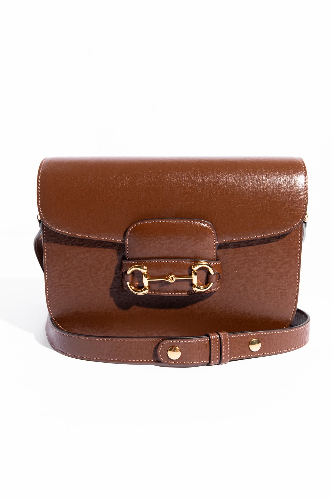 GUCCI Brown Horsebit 1955 Small Shoulder Bag