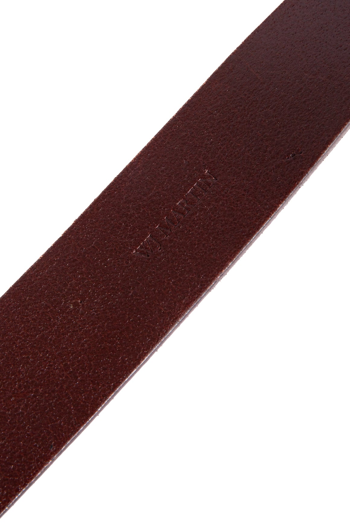 WJ MARTIN Brwn/Slvr Leather Belt