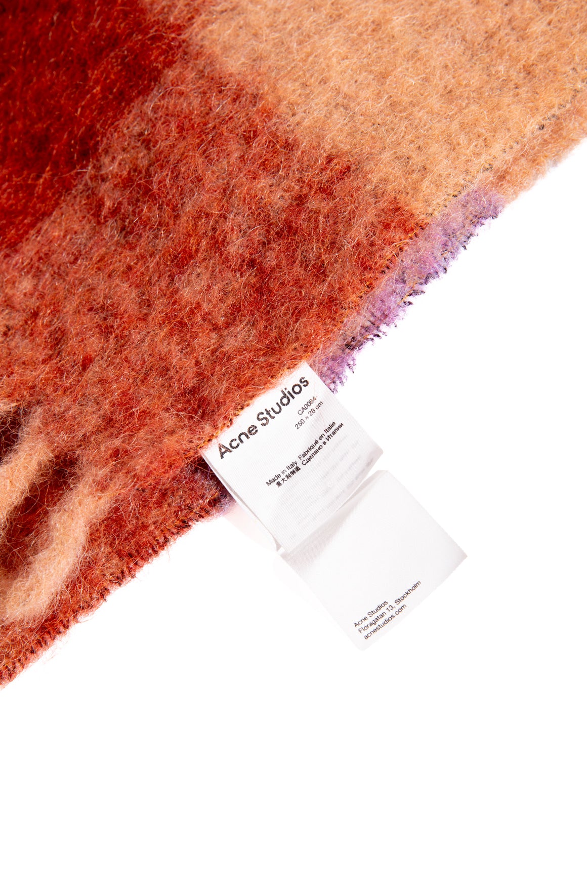 ACNE STUDIOS Plaid Fringe Scarf