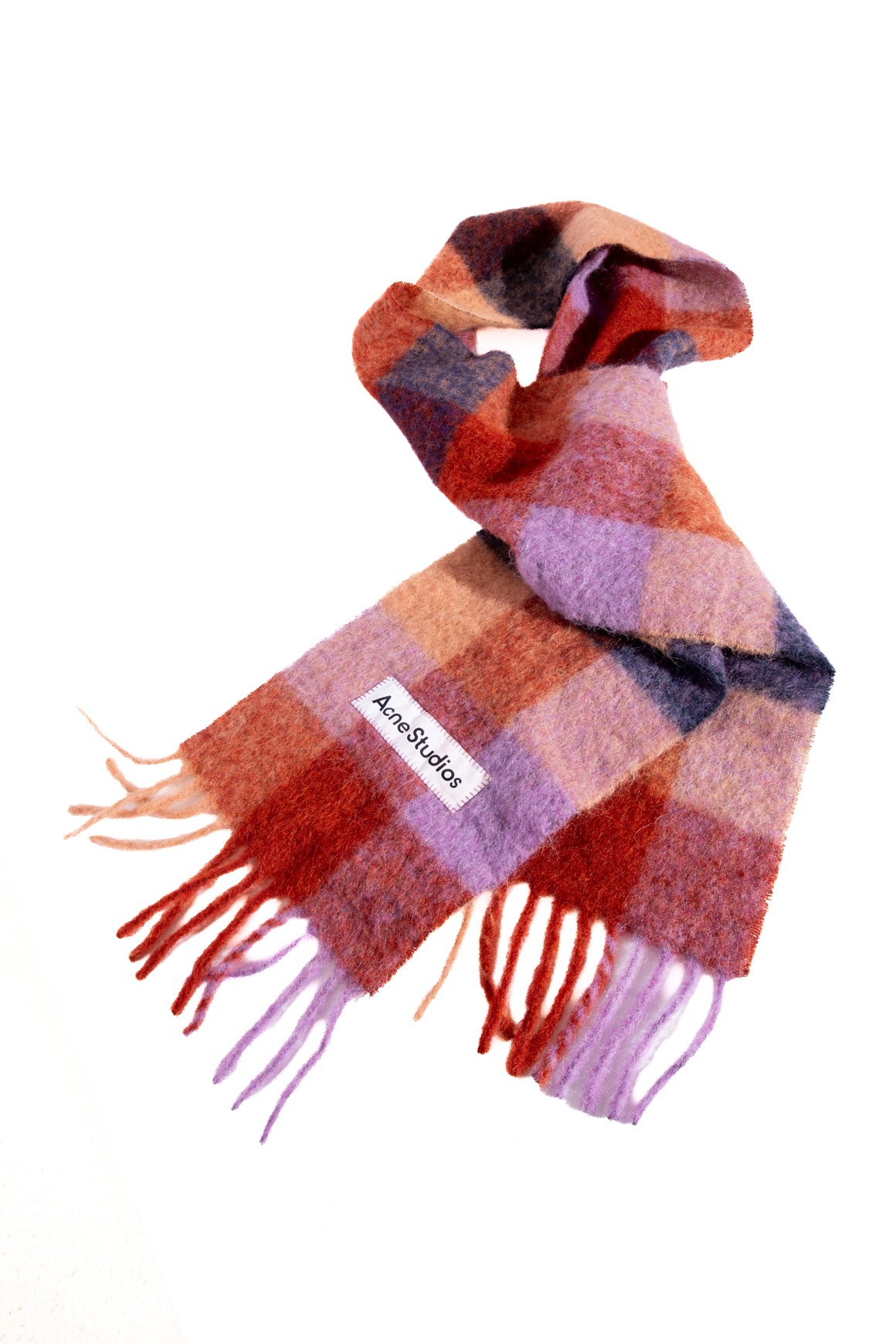 ACNE STUDIOS Plaid Fringe Scarf