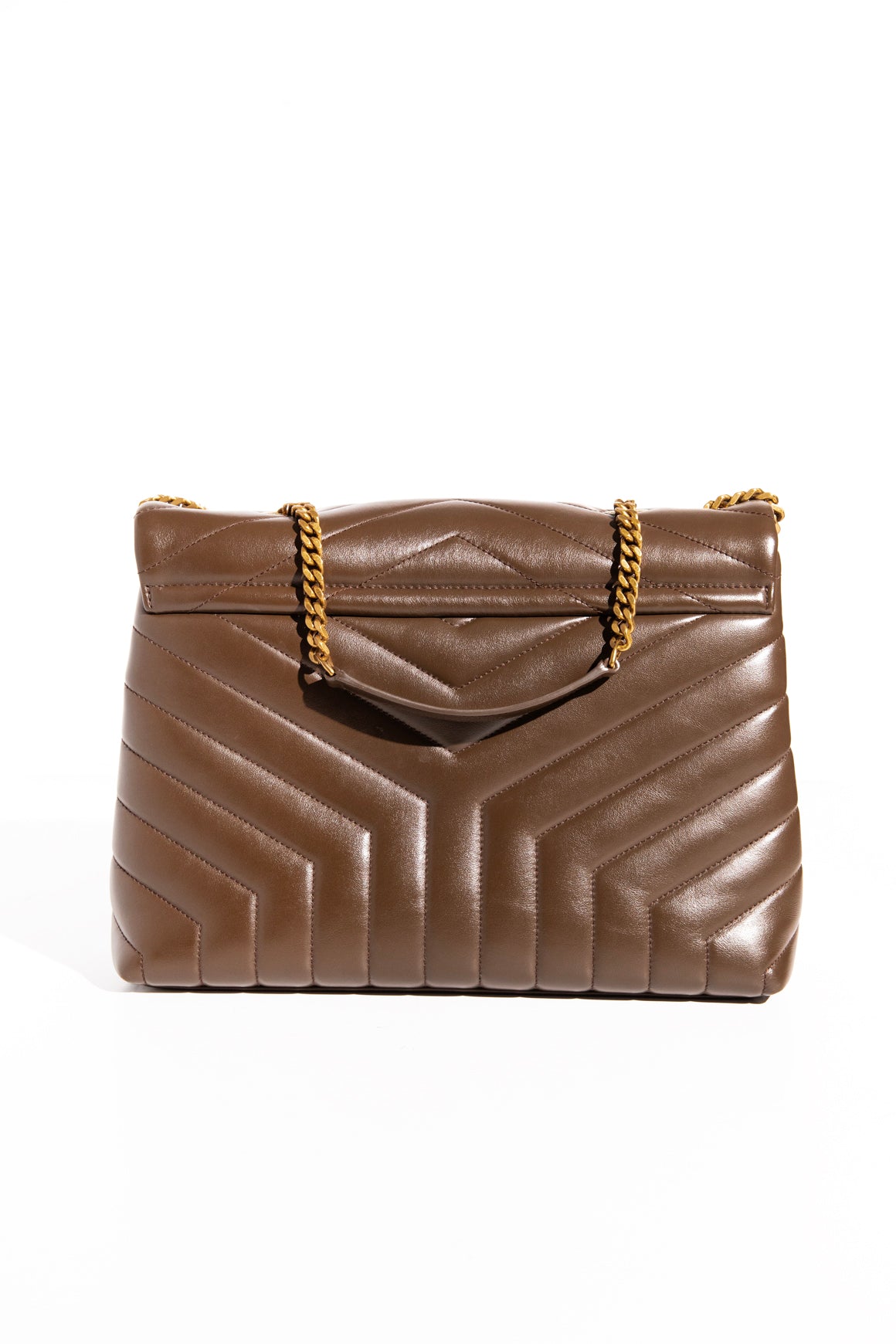 SAINT LAURENT Brown Leather LouLou Bag