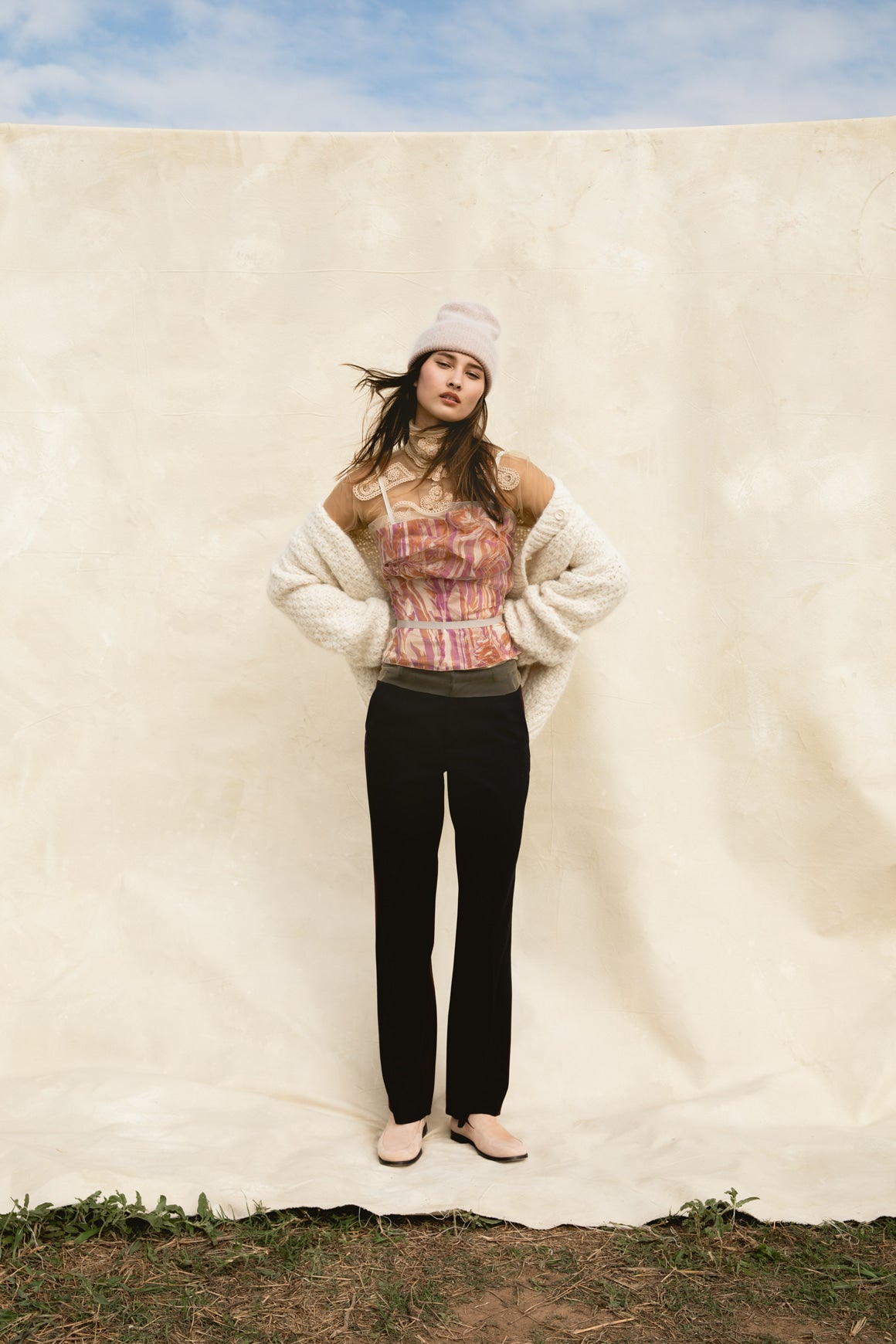 OZMA Cream Chunky Cardigan (Sz. XS/S)