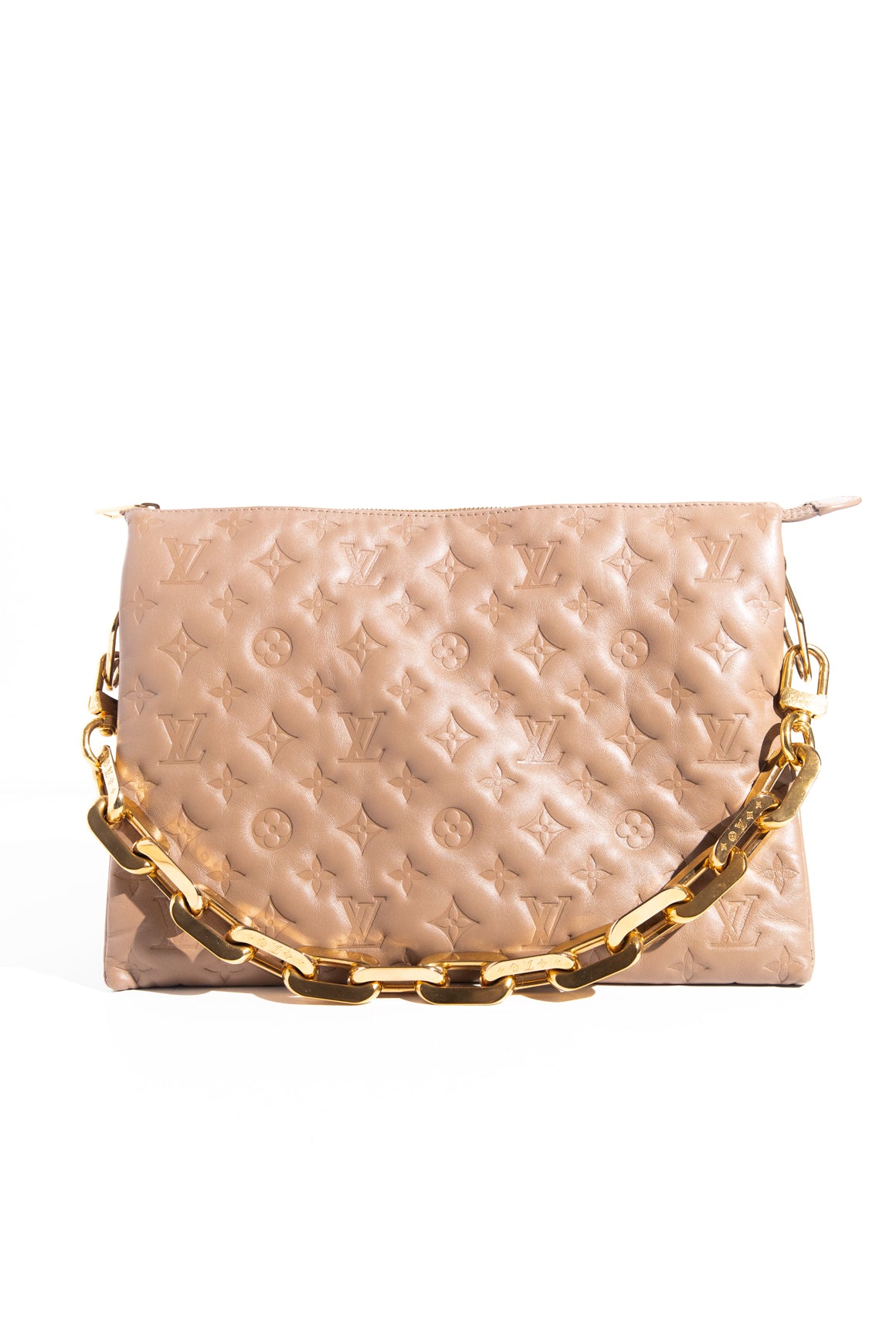LOUIS VUITTON Taupe Coussin MM