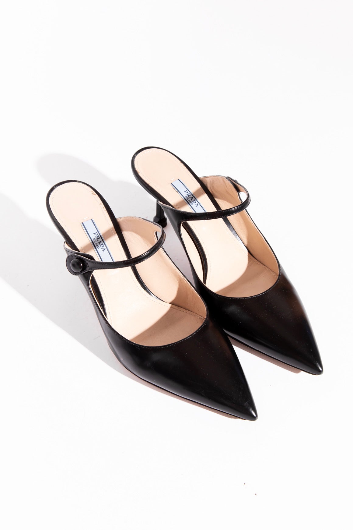 PRADA Maryjane Heeled Mules (Sz. 39.5)