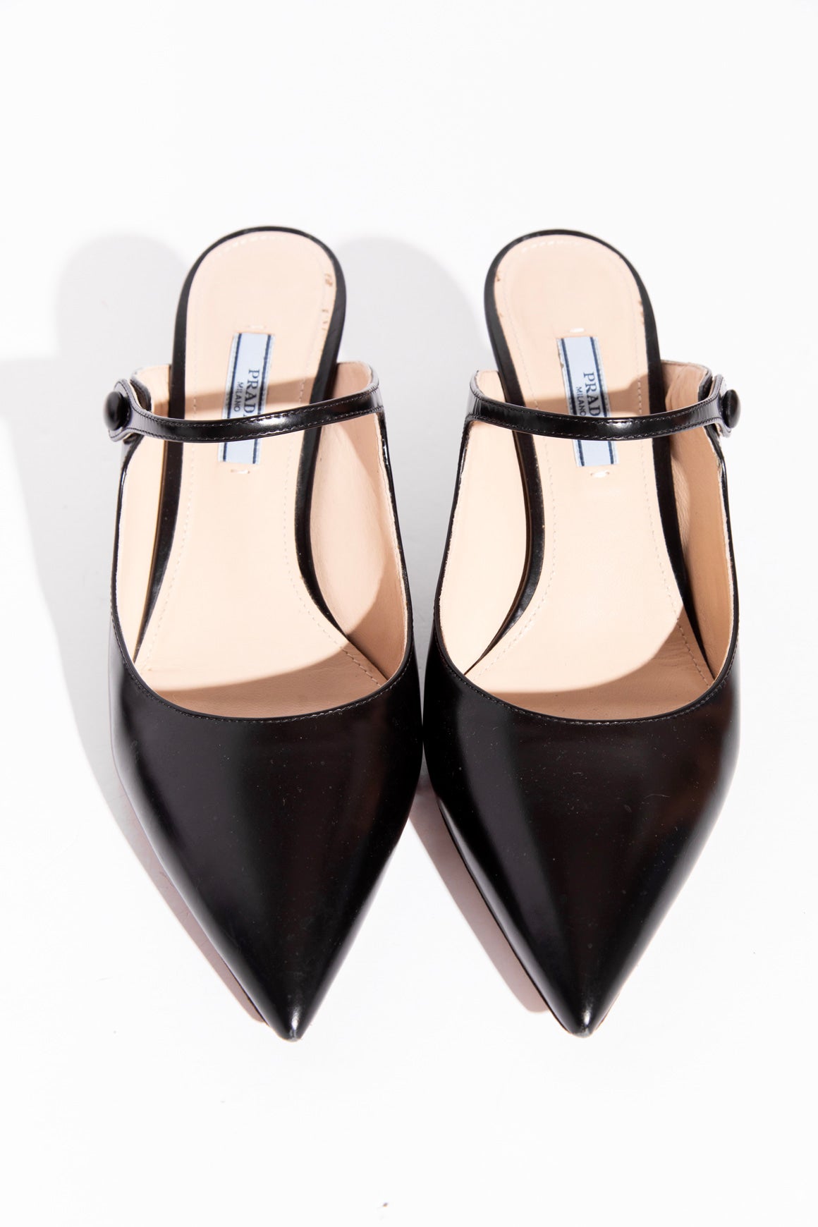 PRADA Maryjane Heeled Mules (Sz. 39.5)