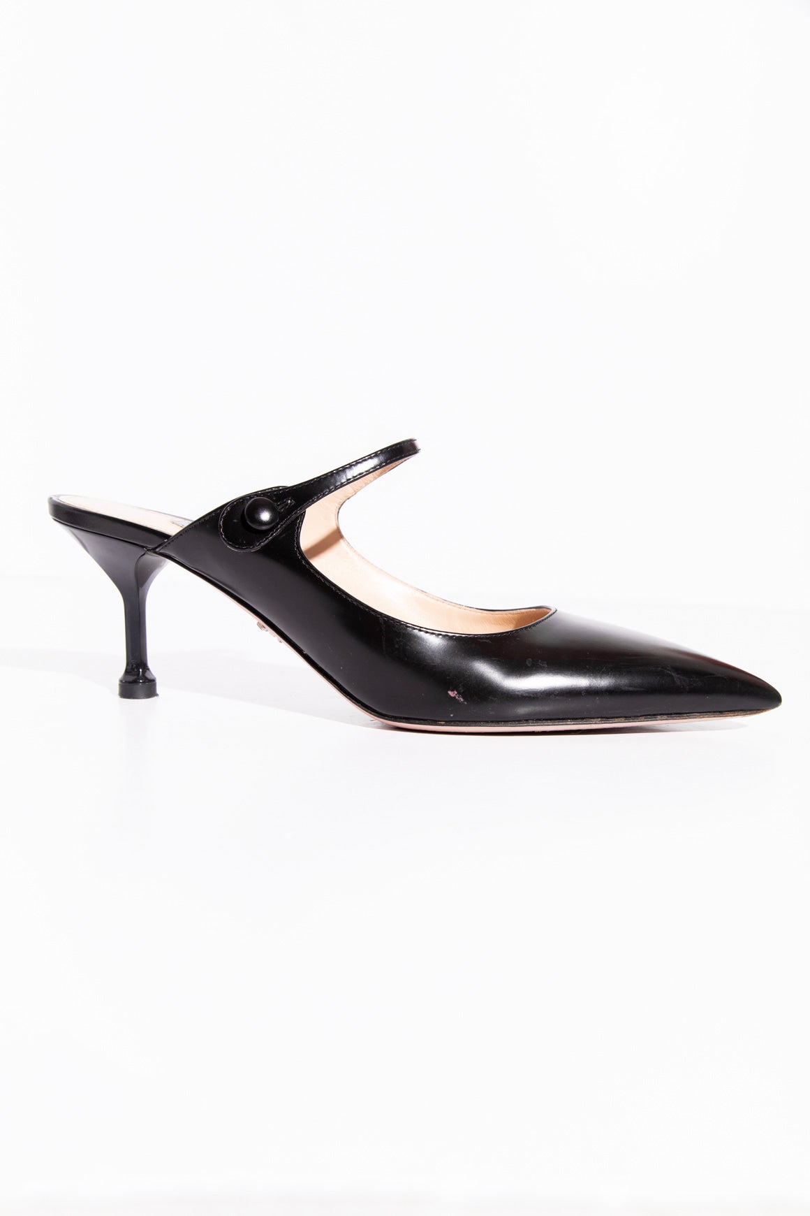 PRADA Maryjane Heeled Mules (Sz. 39.5)