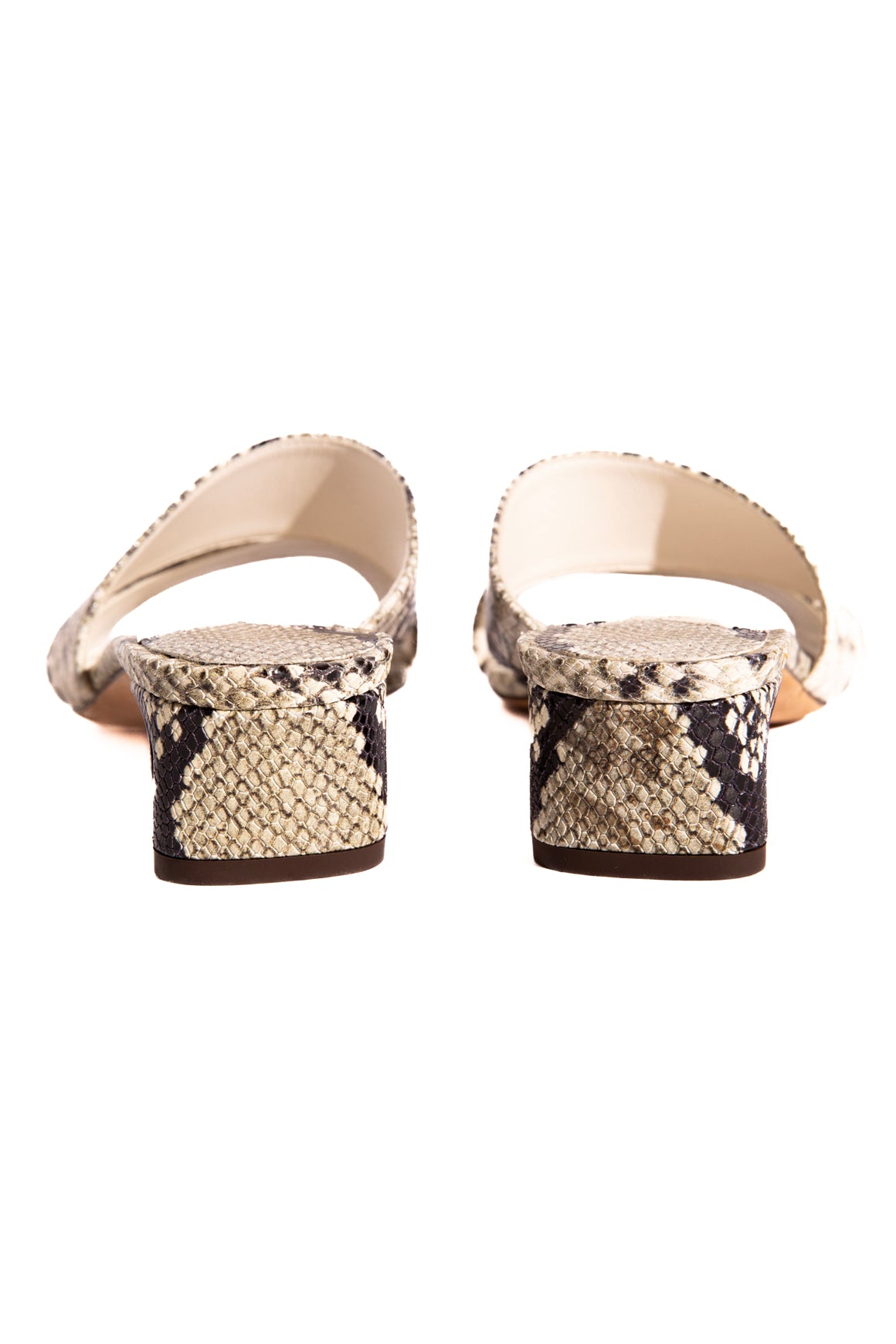 JIMMY CHOO Snake Embossed Mule Sandals (Sz. 37)