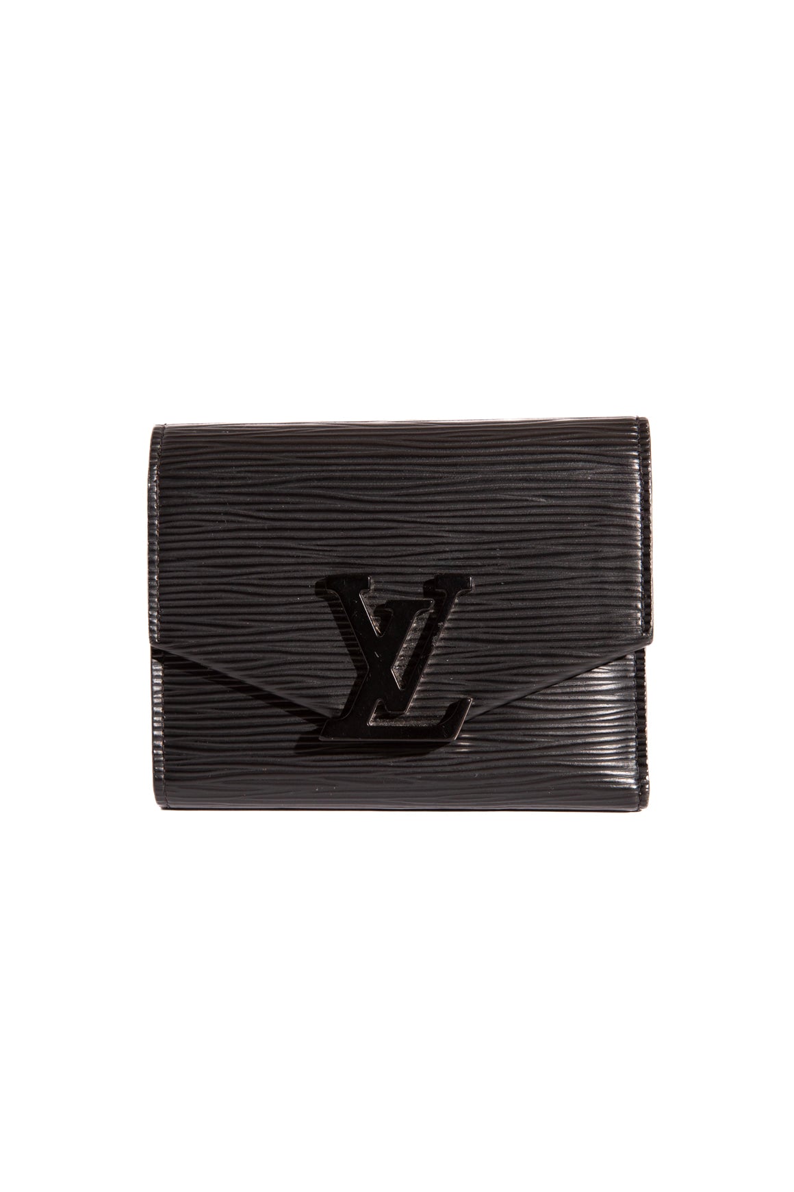 LOUIS VUITTON Black Epi Leather Grenelle Compact Wallet