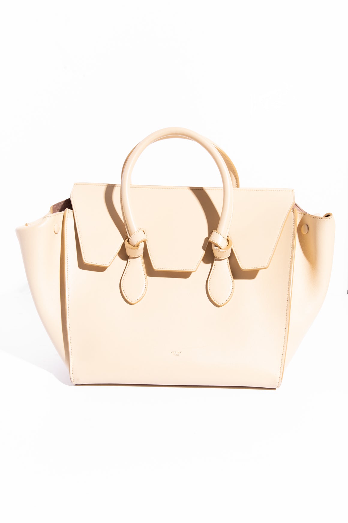 CELINE Beige Tie Knot Handbag