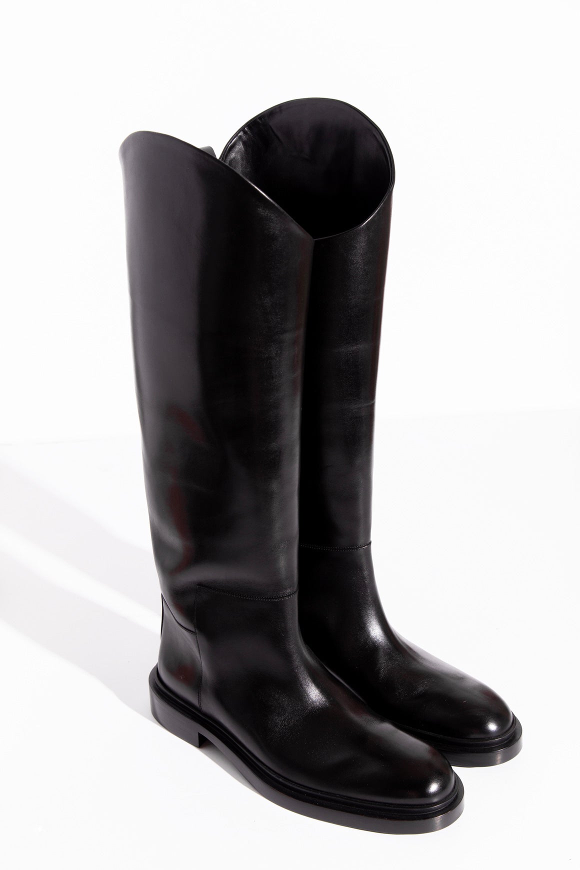 JIL SANDER Black Knee High Riding Boots (Sz.40)