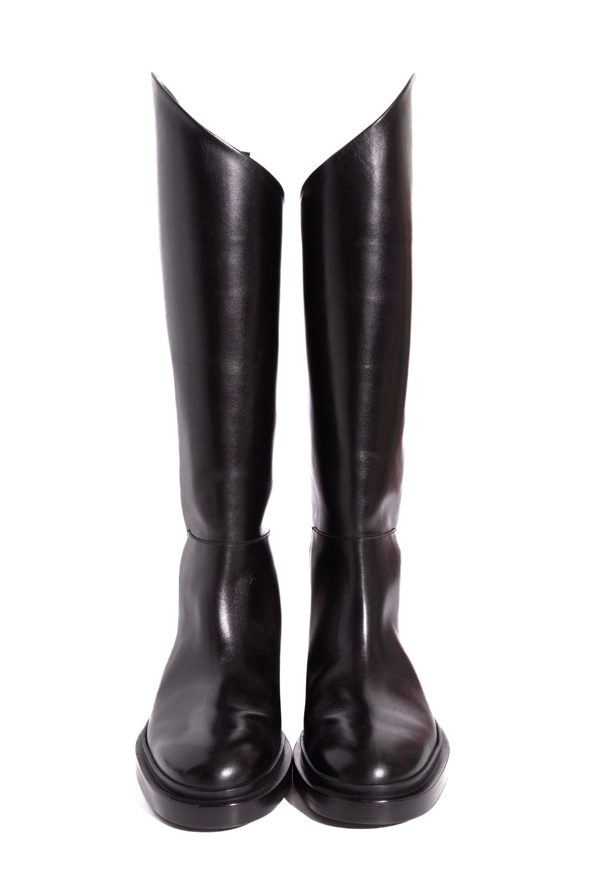 JIL SANDER Black Knee High Riding Boots (Sz.40)