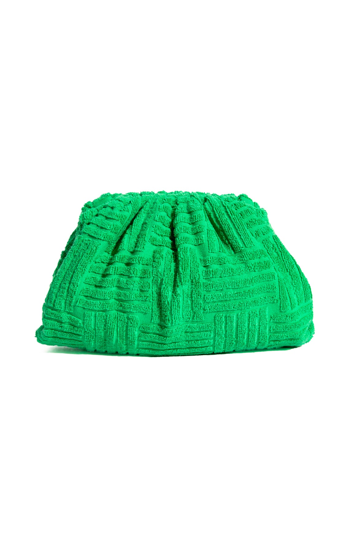 BOTTEGA VENETA Green Terry Cloth Pouch