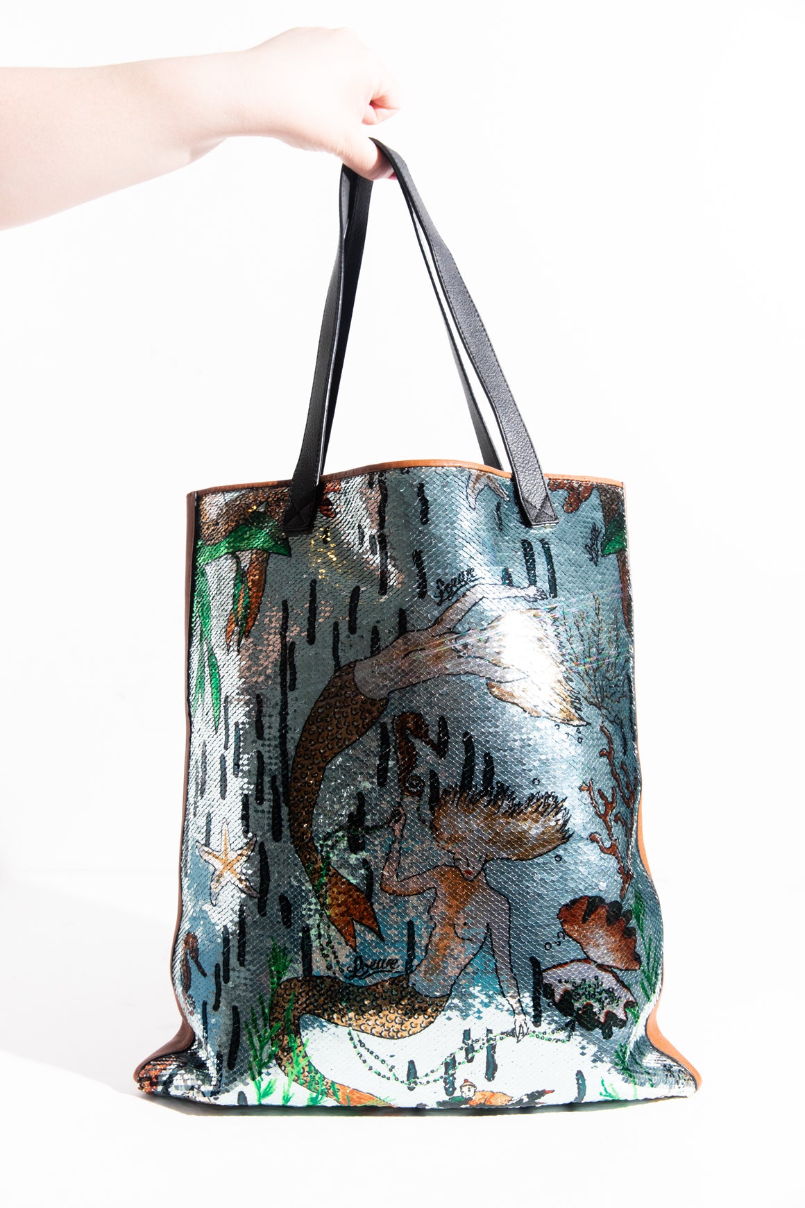 LOEWE Paula's Ibiza Mermaid Sequin Tote