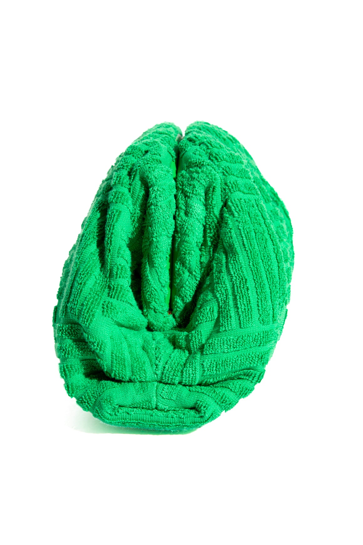 BOTTEGA VENETA Green Terry Cloth Pouch