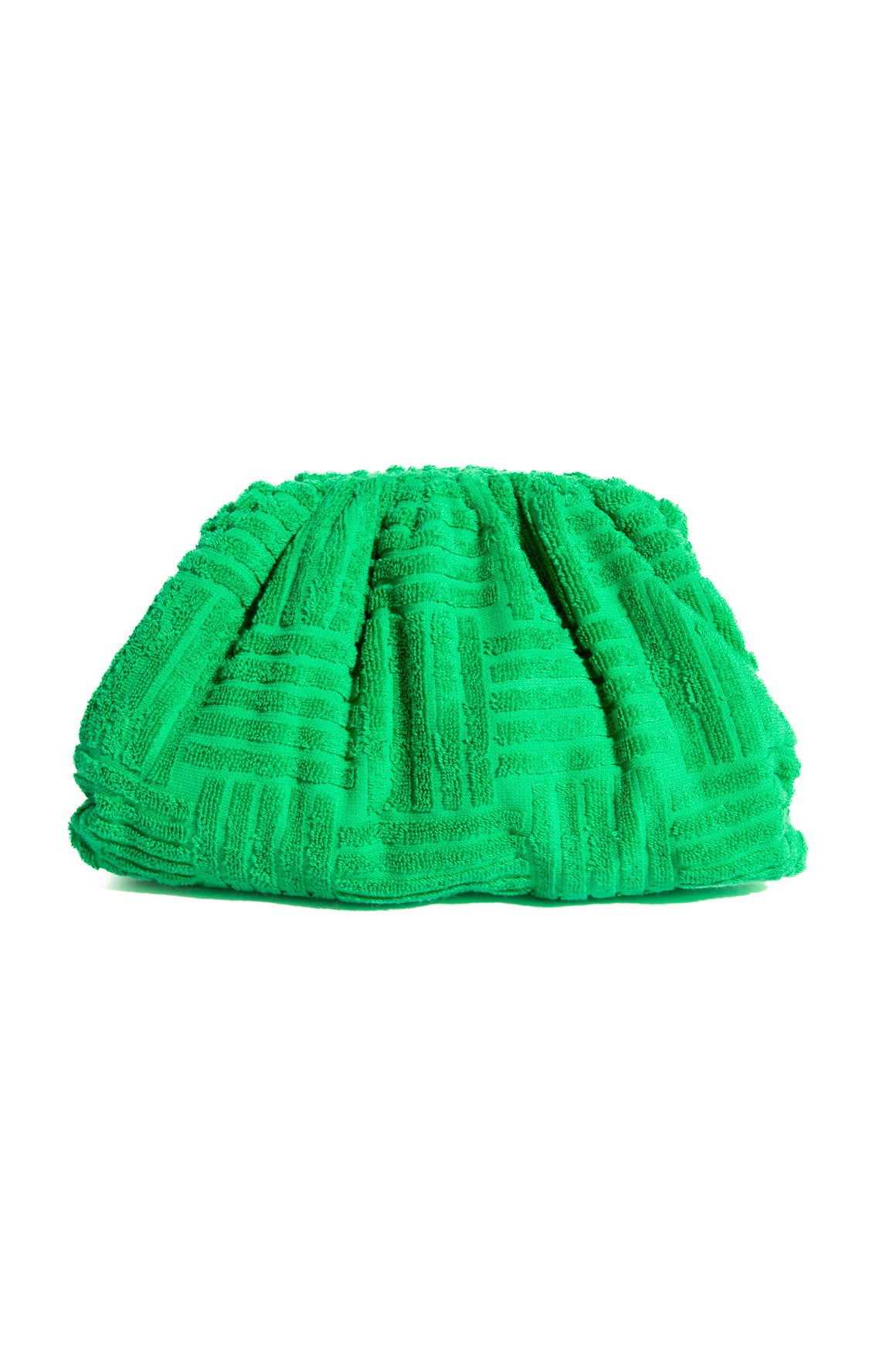 BOTTEGA VENETA Green Terry Cloth Pouch