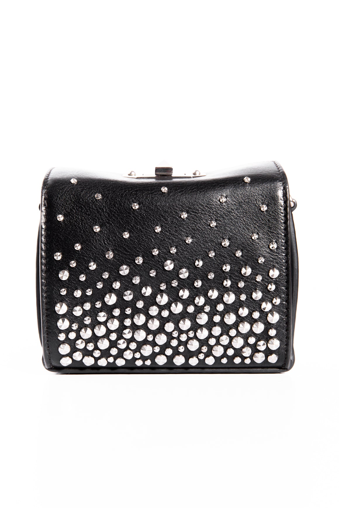 ALEXANDER MCQUEEN Black Studded Box 16 Bag