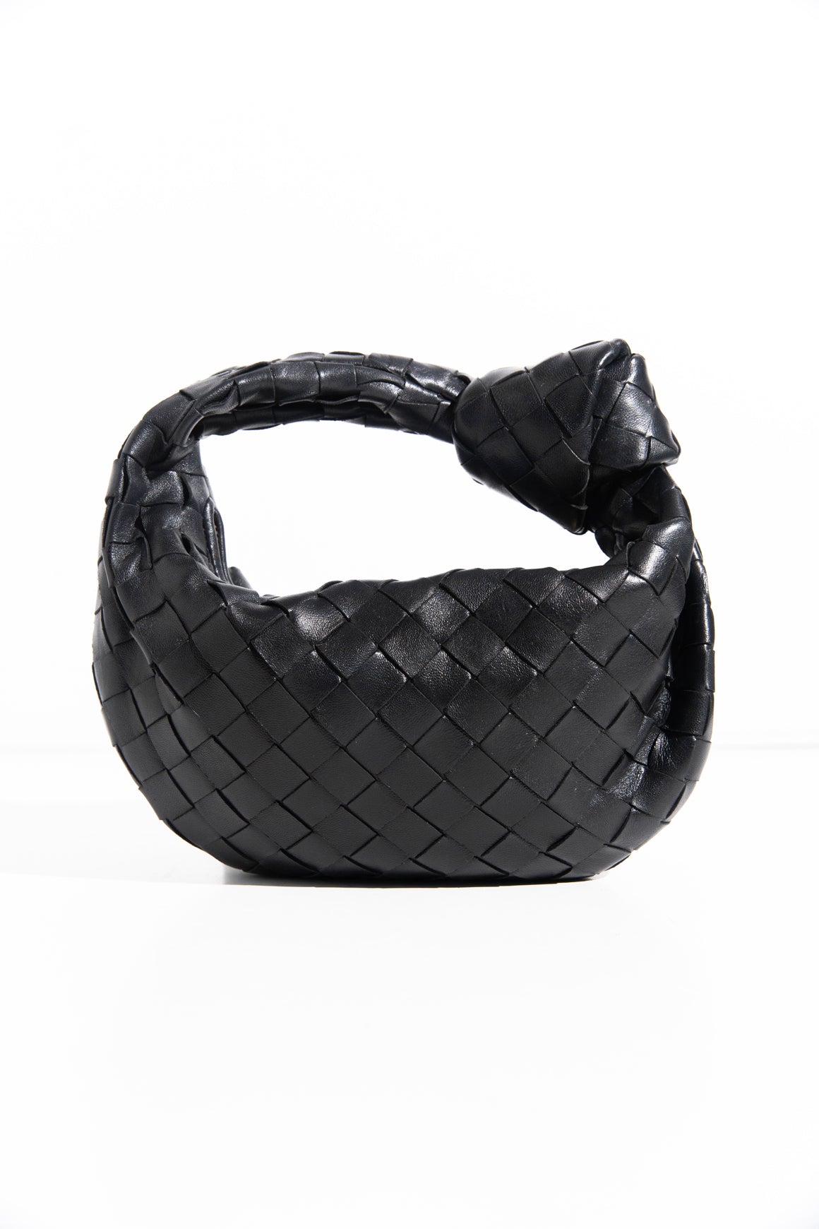 BOTTEGA VENETA Black Leather Mini Jodie