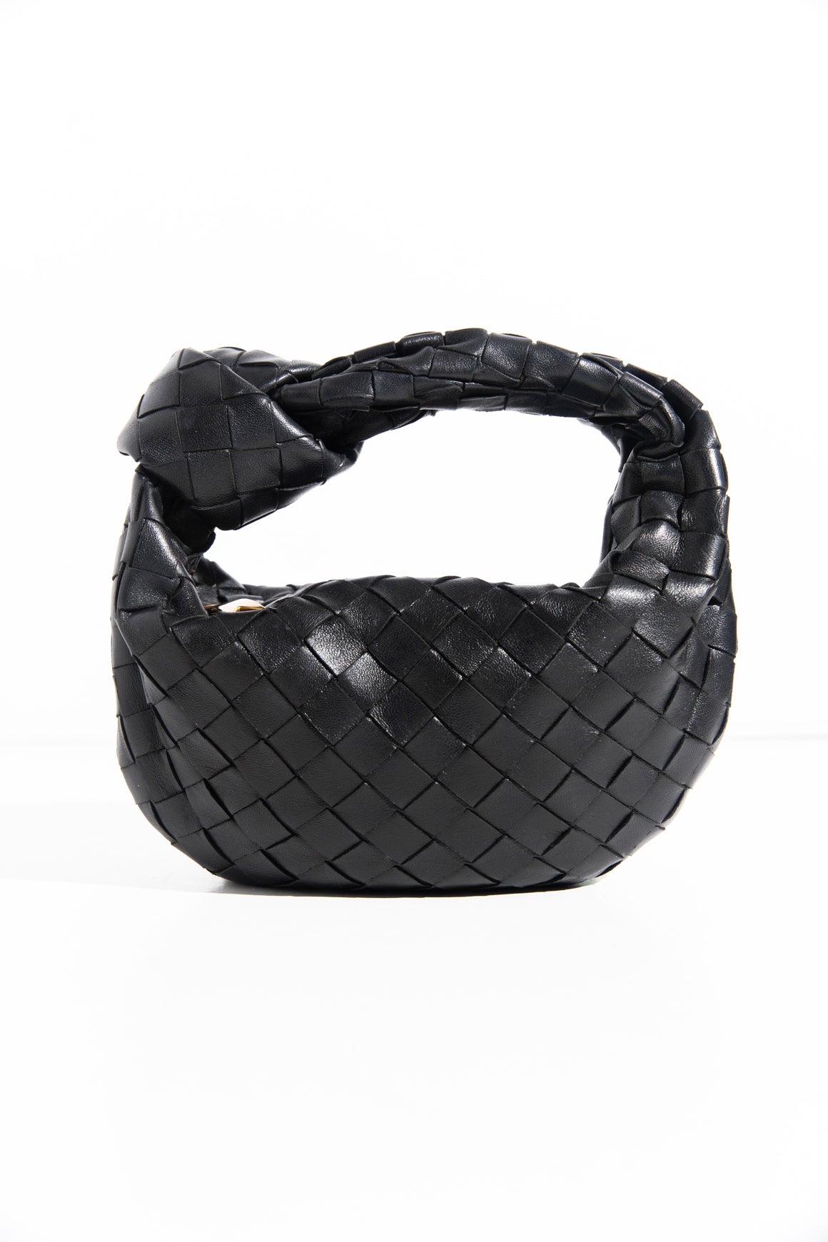 BOTTEGA VENETA Black Leather Mini Jodie