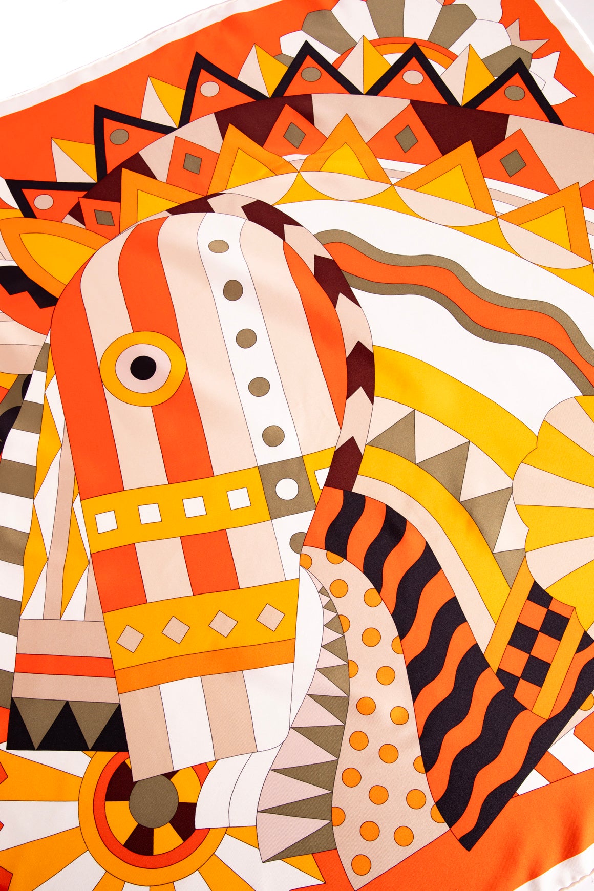 HERMES "Cheval De Fete" Large Silk Scarf