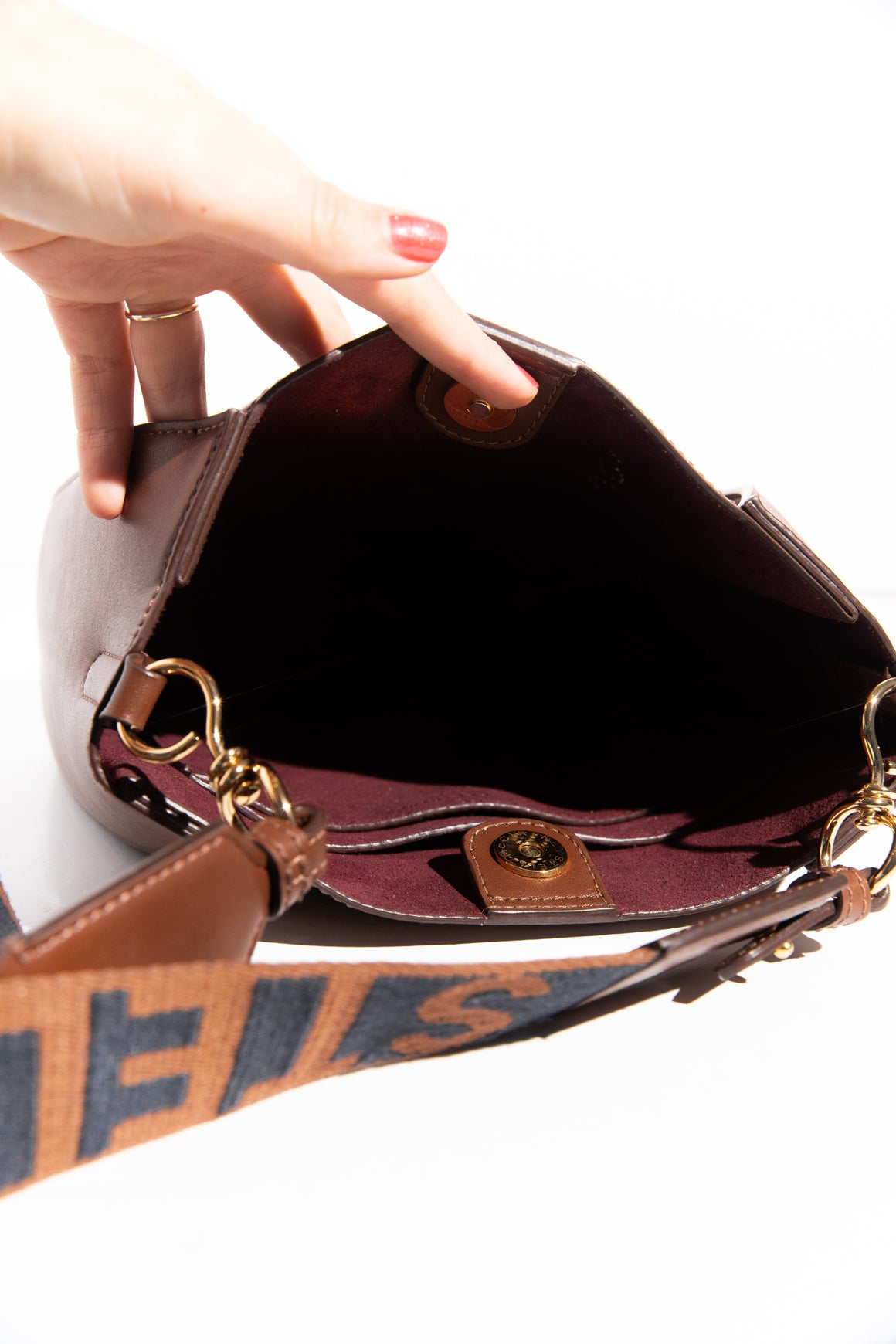 STELLA MCCARTNEY Brown Logo Crossbody