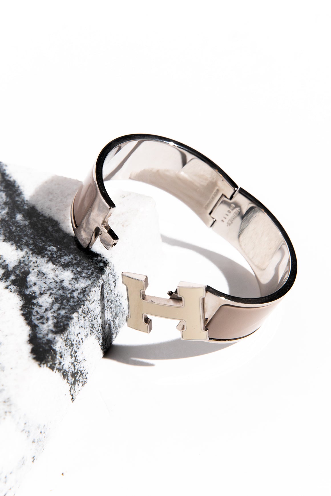 HERMES Taupe Clic Clac H Bracelet
