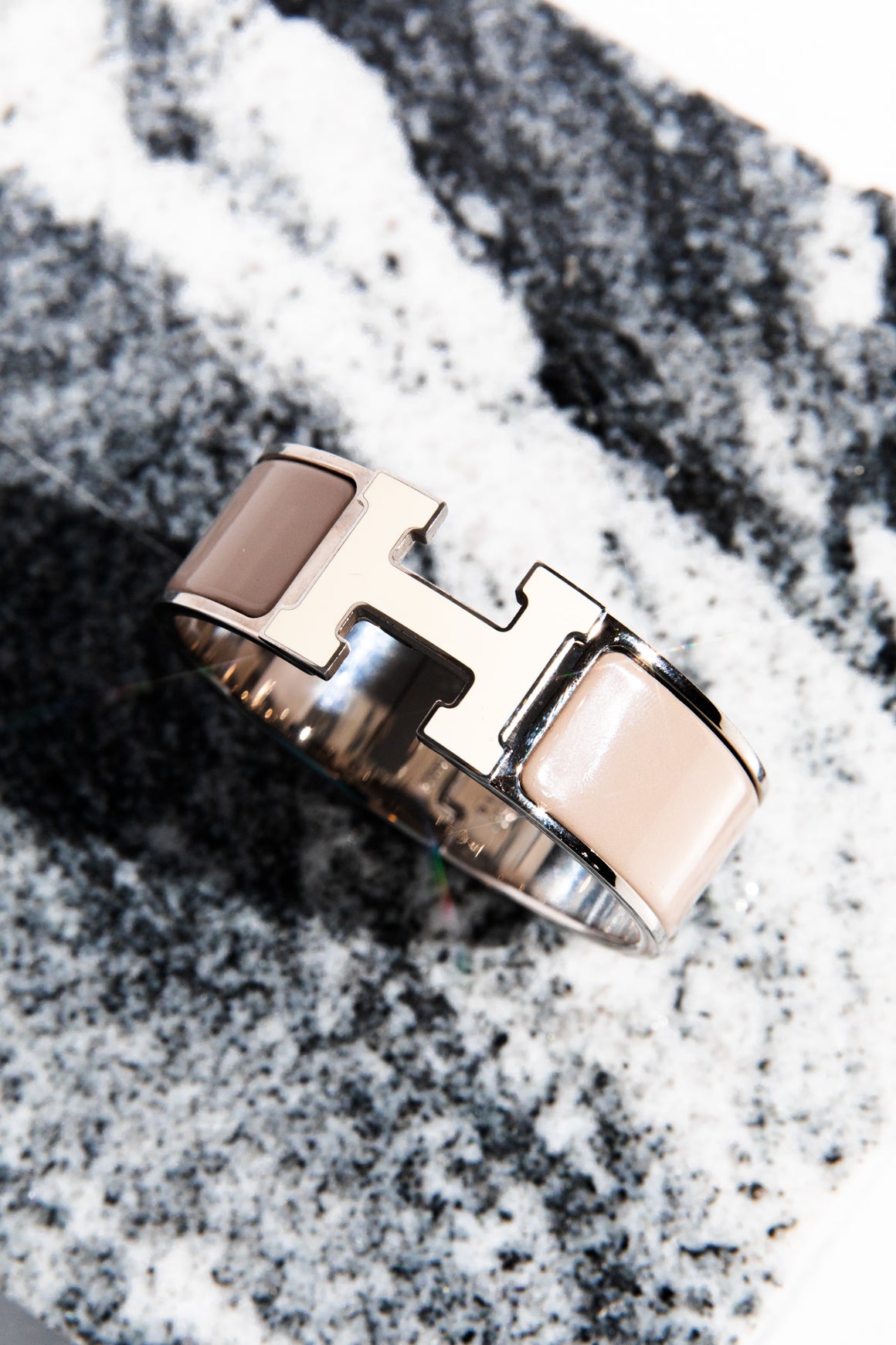 HERMES Taupe Clic Clac H Bracelet