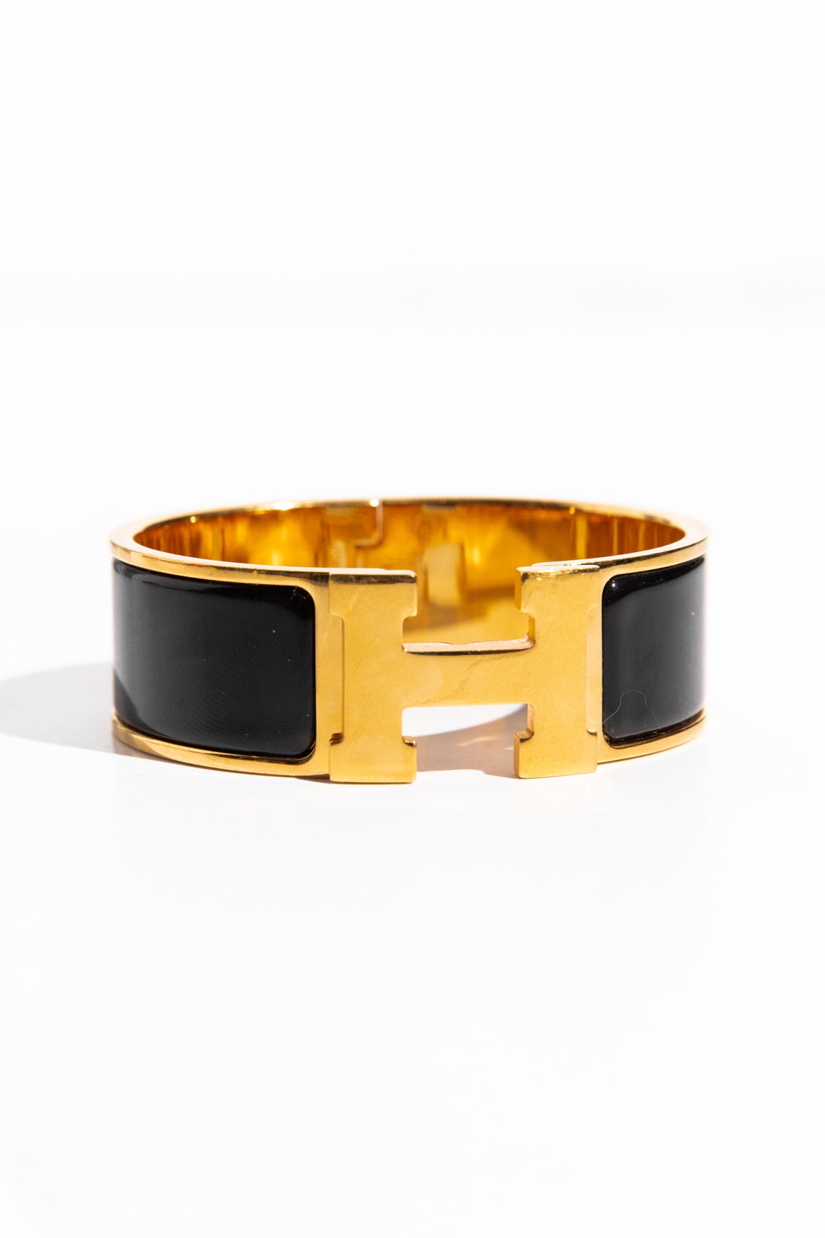 HERMES Black Clic Clac H Bracelet