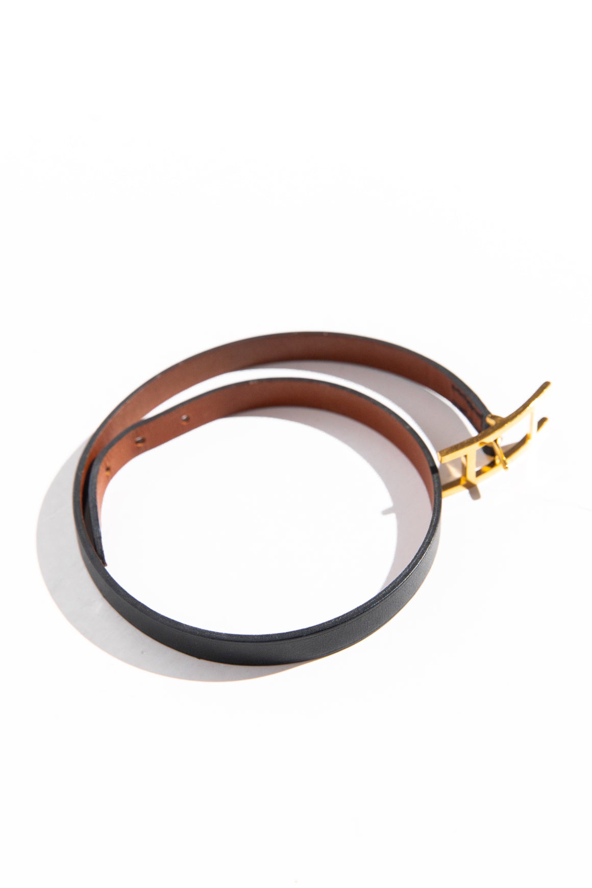 HERMES Brown + Black Behapi Double Tour Bracelet