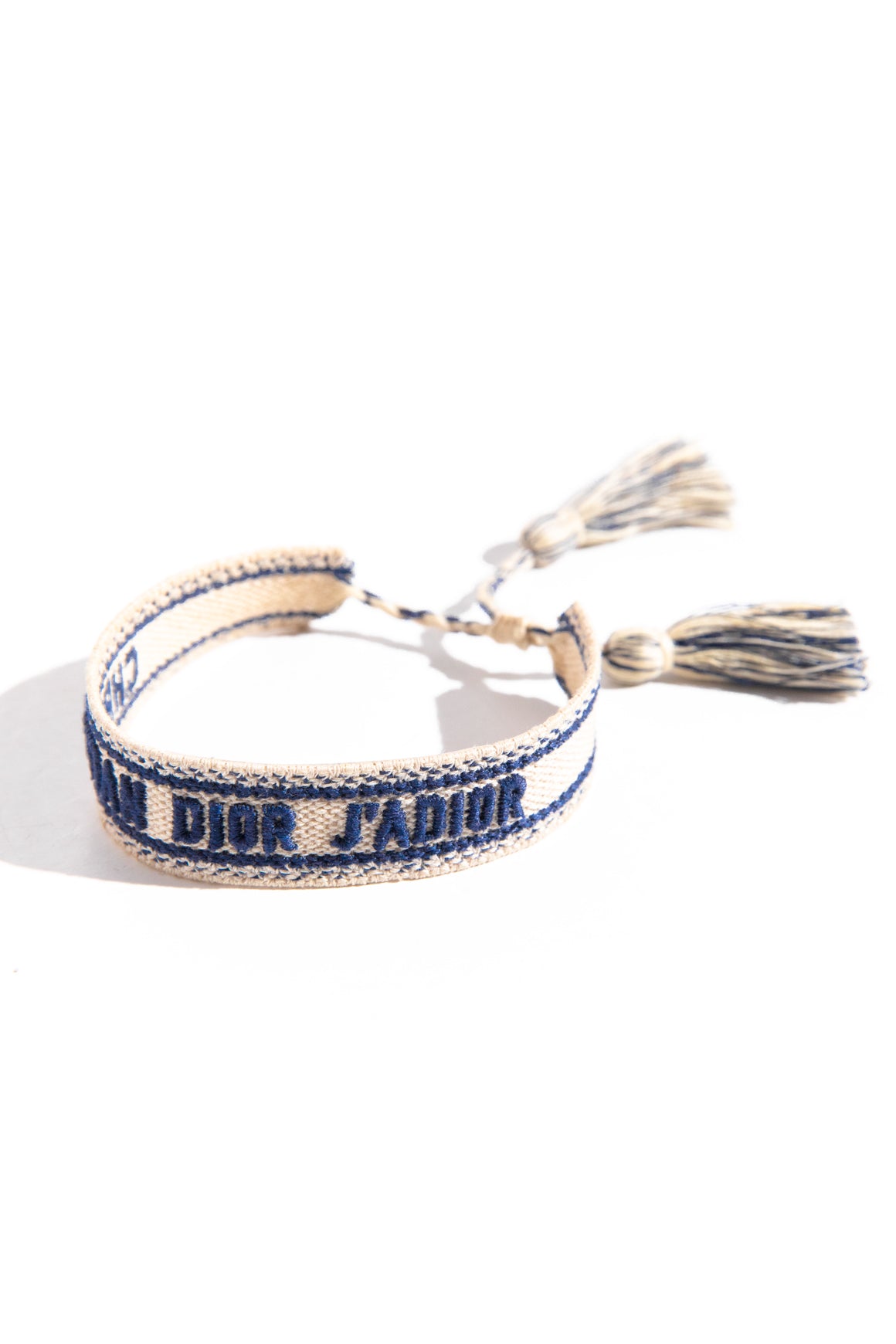 DIOR Ivory Navy Logo Bracelet