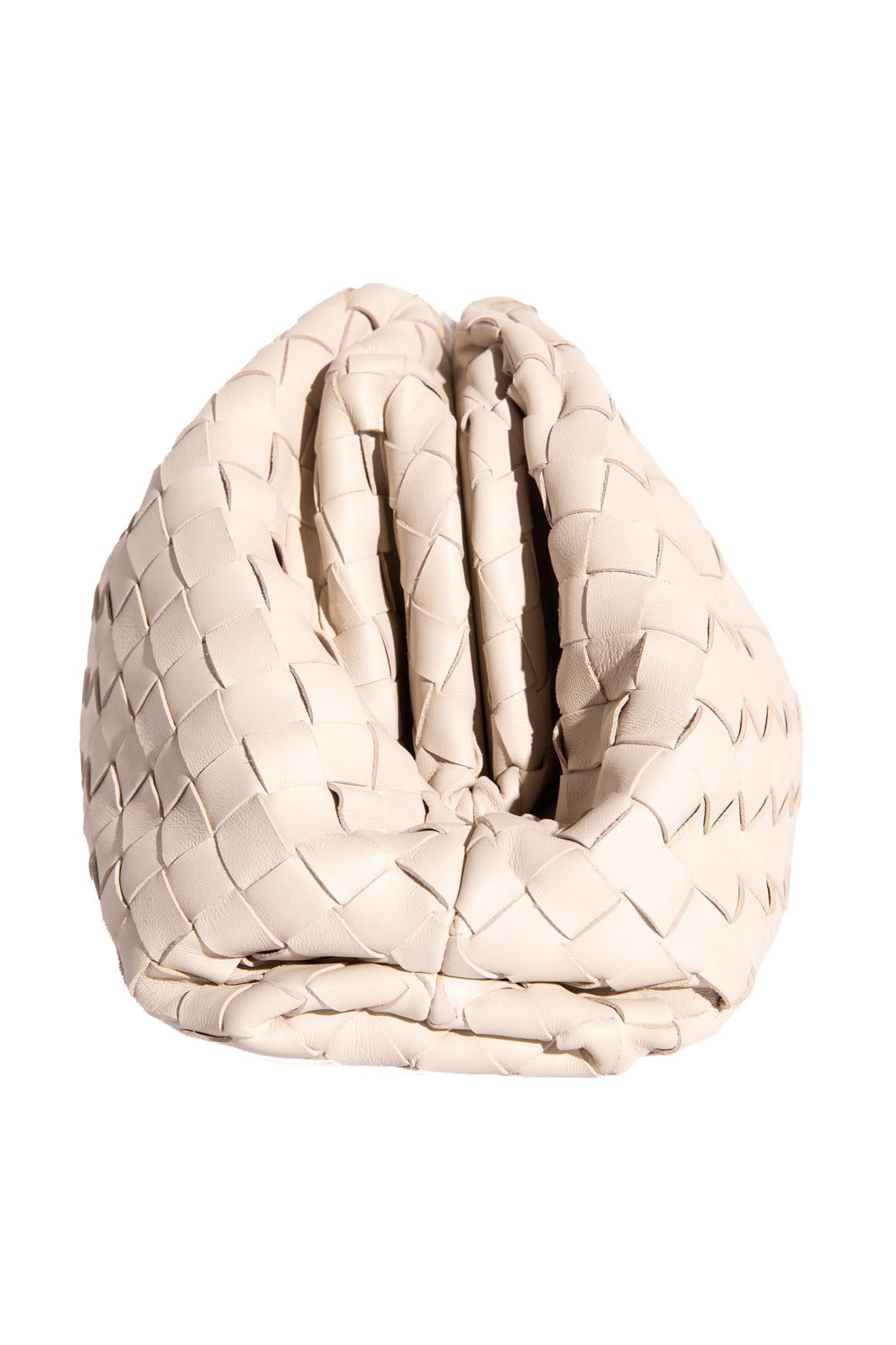 BOTTEGA VENETA Cream Intrecciato Large Pouch