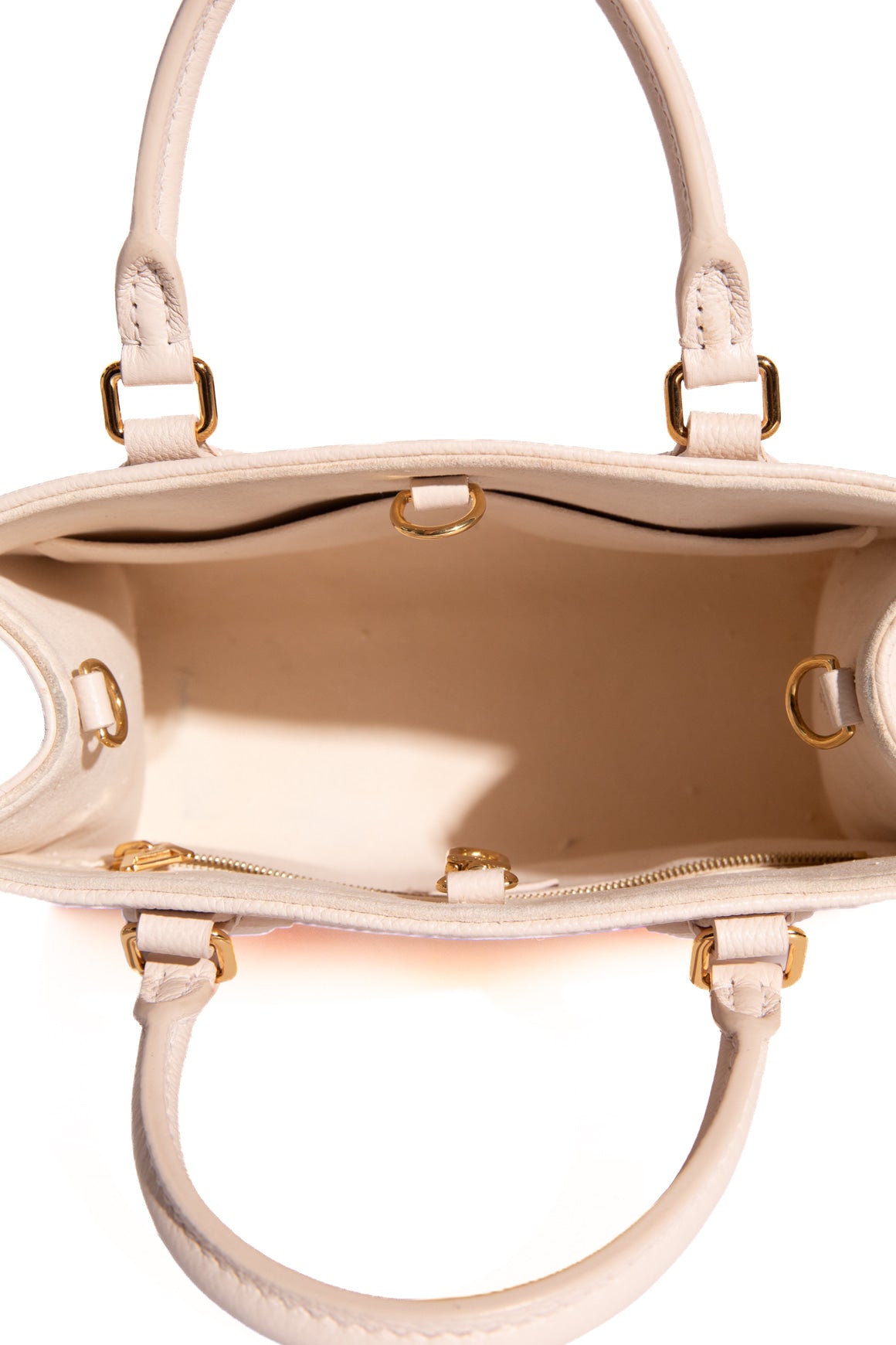 LOUIS VUITTON Cream & Orange Mini Onthego