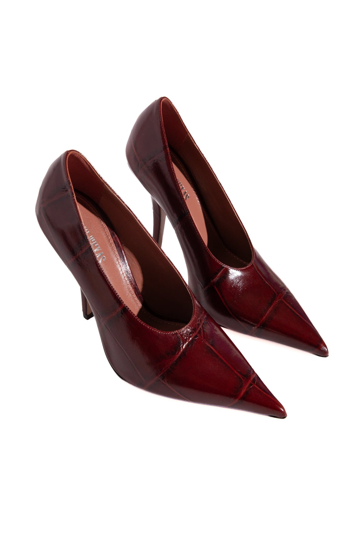 PARIS TEXAS Wine Crocodile Pumps (Sz. 38)