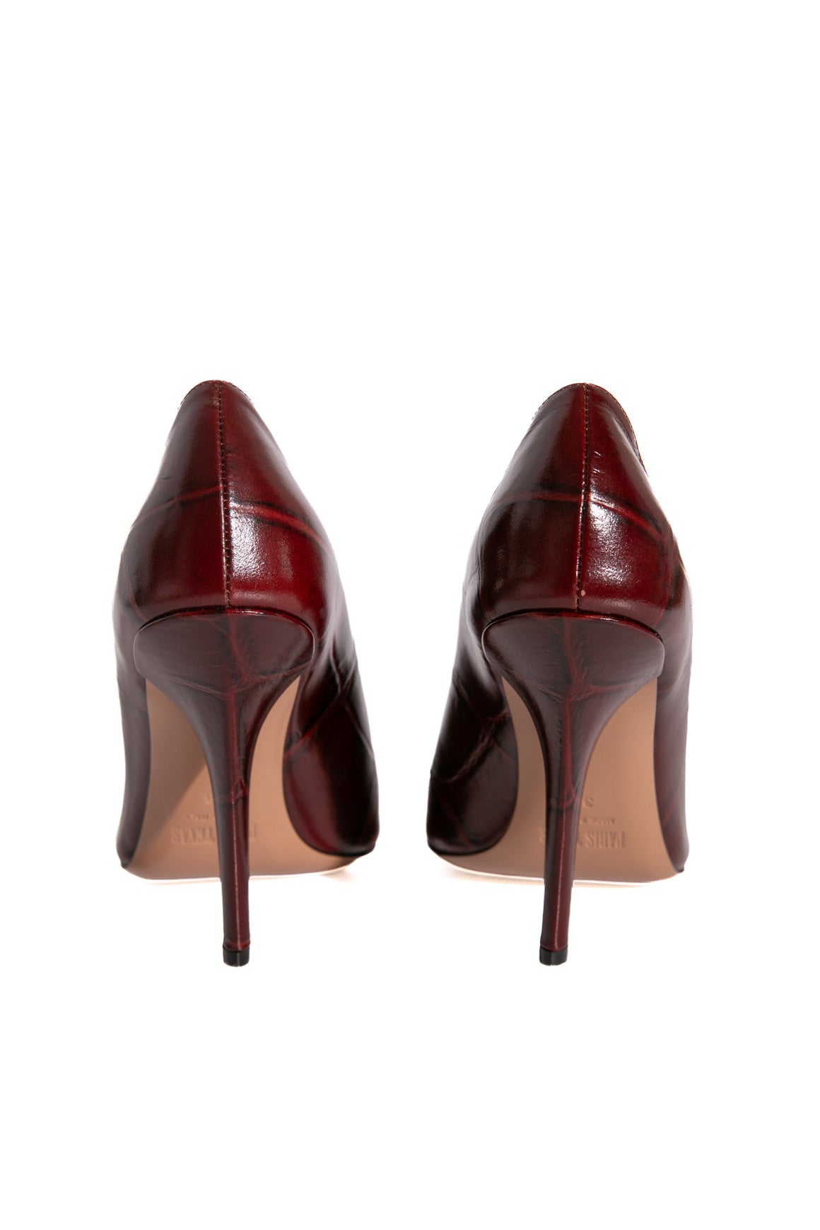 PARIS TEXAS Wine Crocodile Pumps (Sz. 38)