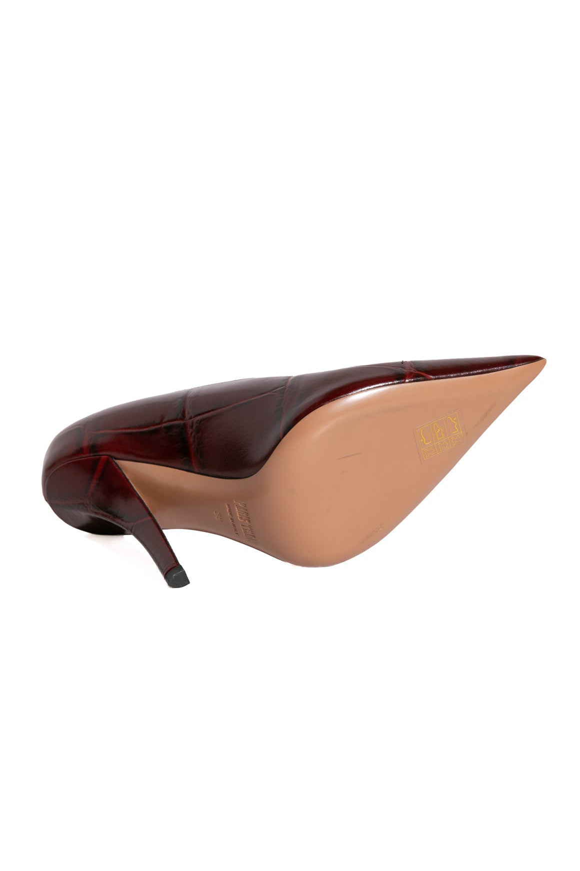 PARIS TEXAS Wine Crocodile Pumps (Sz. 38)
