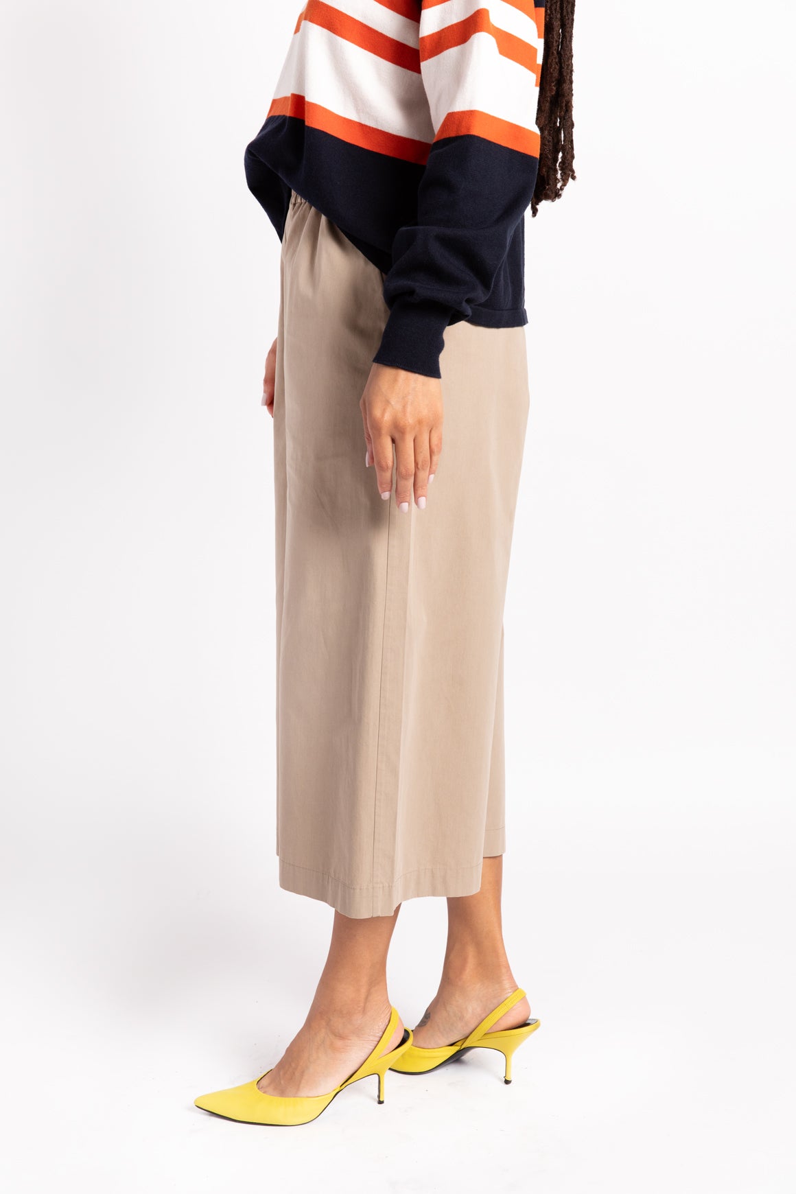 LOEWE Tan Wide Leg Culotte Trousers