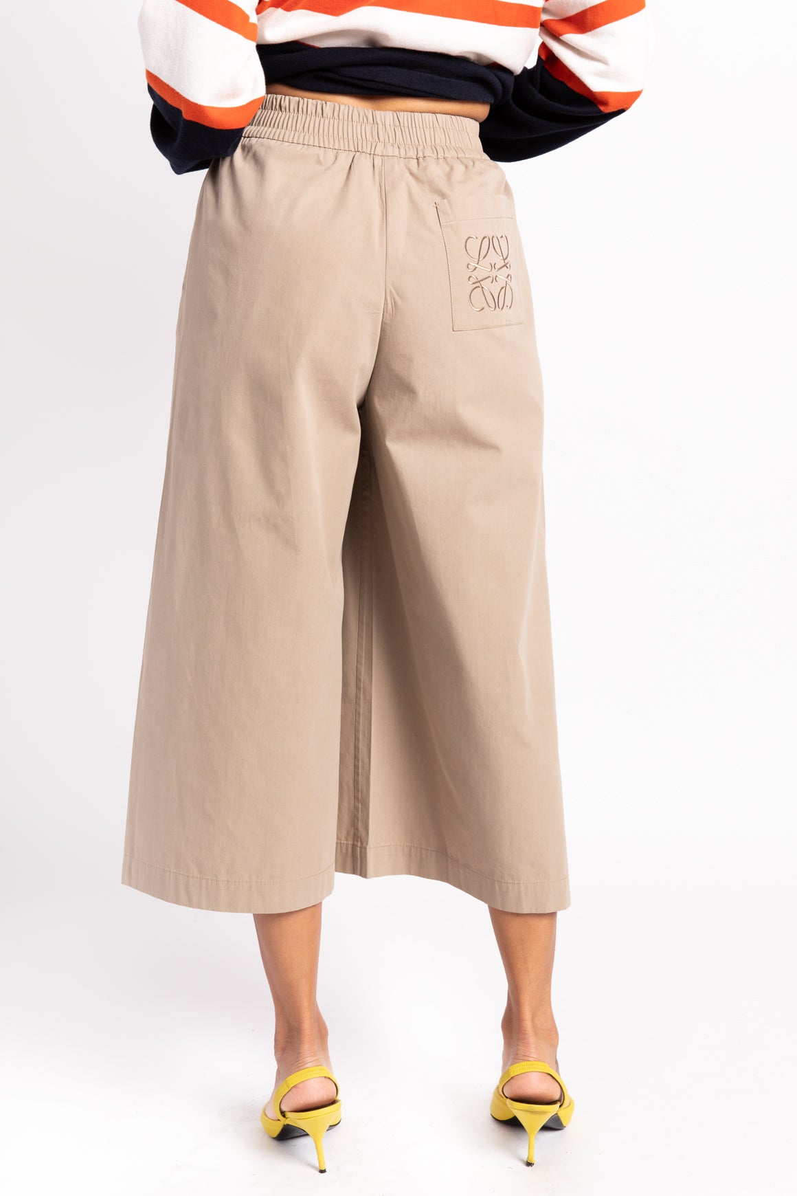 LOEWE Tan Wide Leg Culotte Trousers