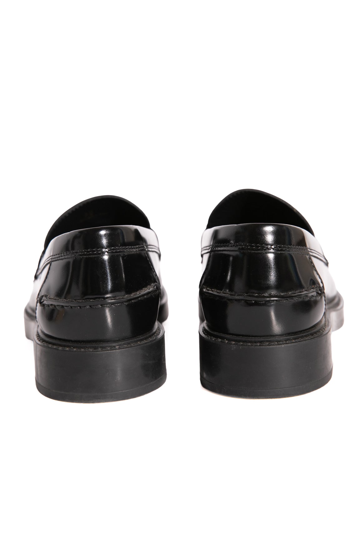 TOD'S Black Patent Gold Chain Loafers (Sz. 39)