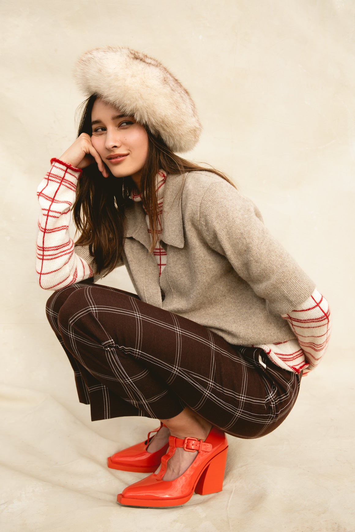 MARNI Cream & Red Sweater (Sz. 42/6)
