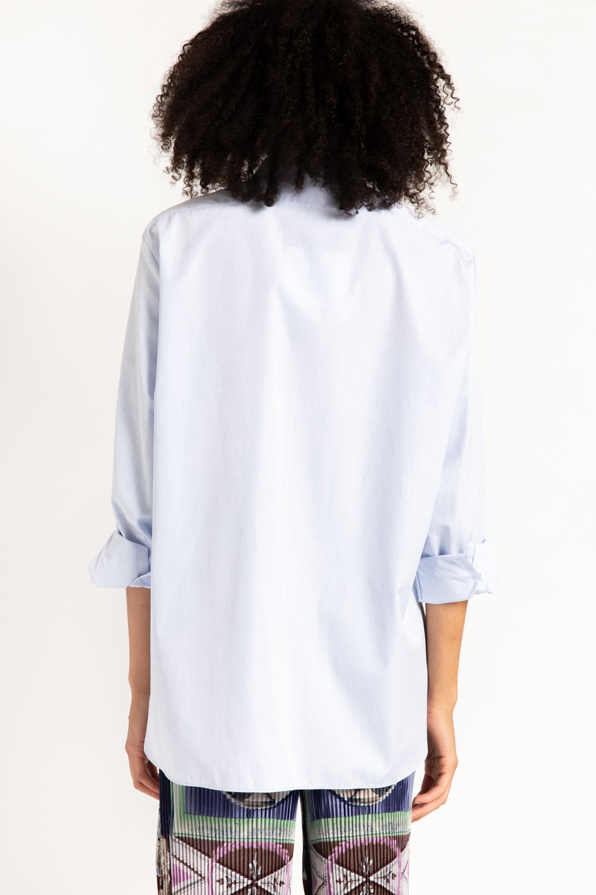 THE ROW Blue Button Up Blouse